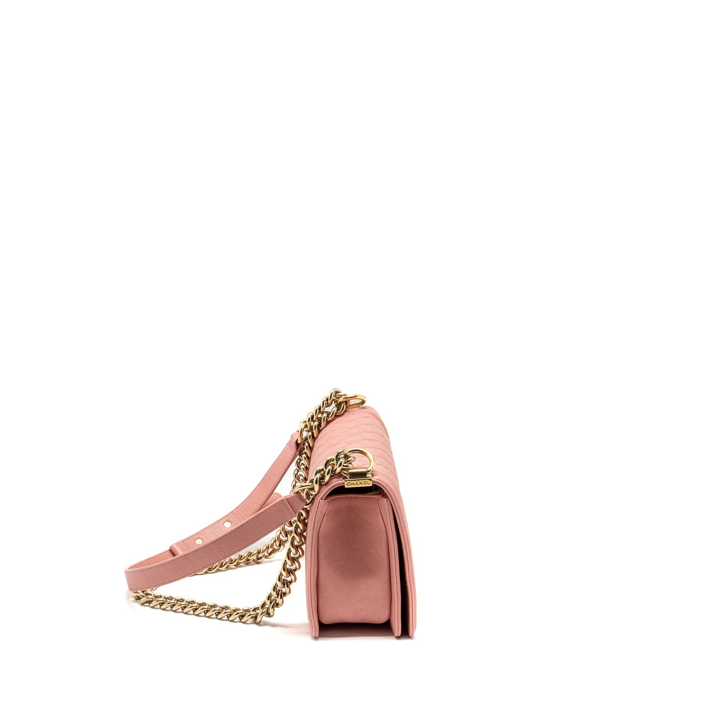 Chanel Boy Caviar LGHW Pink Handbag