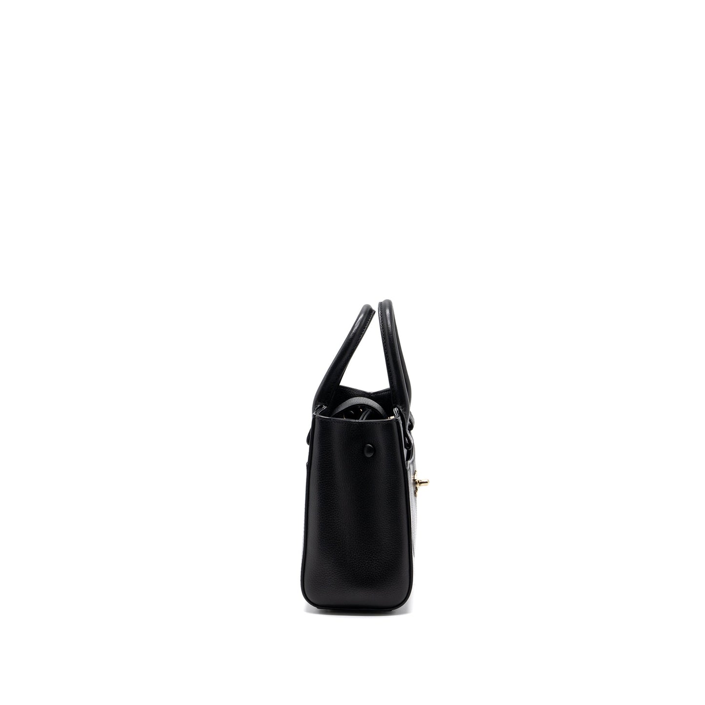Chanel top handle grained calfskin LGHW Black Small Tote Bag