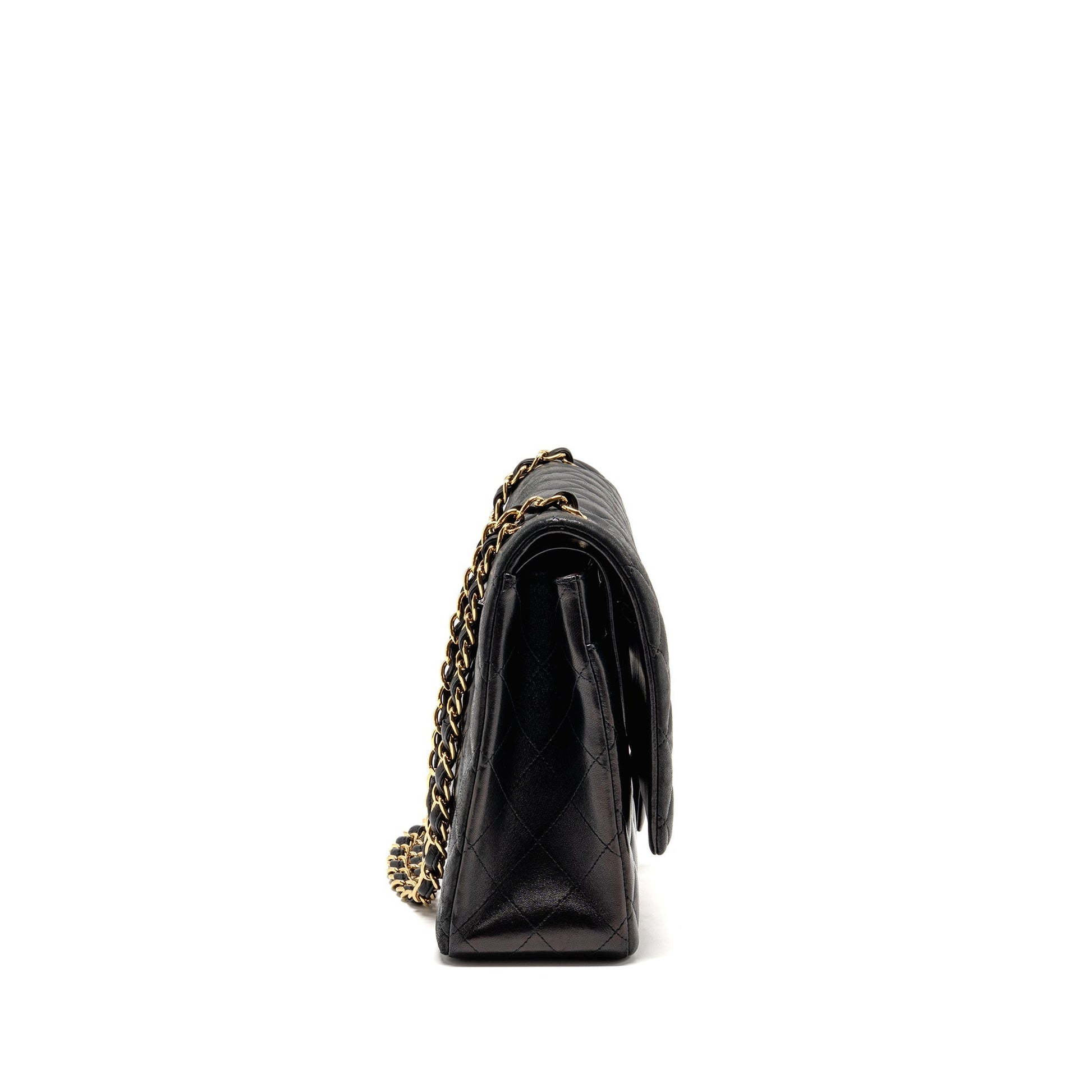 Chanel Maxi Classic Double Flap Lambskin GHW Black Shoulder Bag Ghw 1