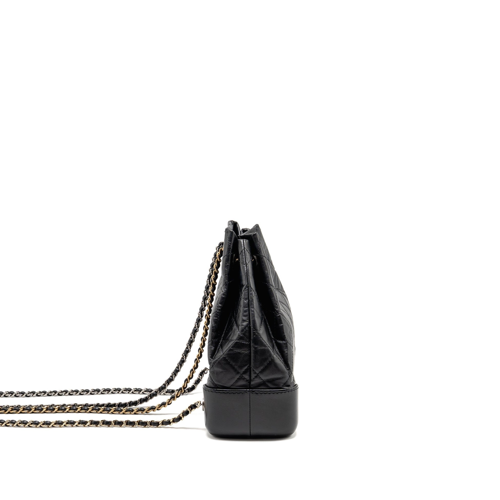 Chanel Gabrielle Hobo Aged Calfskin Multicoloured Hardware Black Small Shoulder Bag Hardware 1