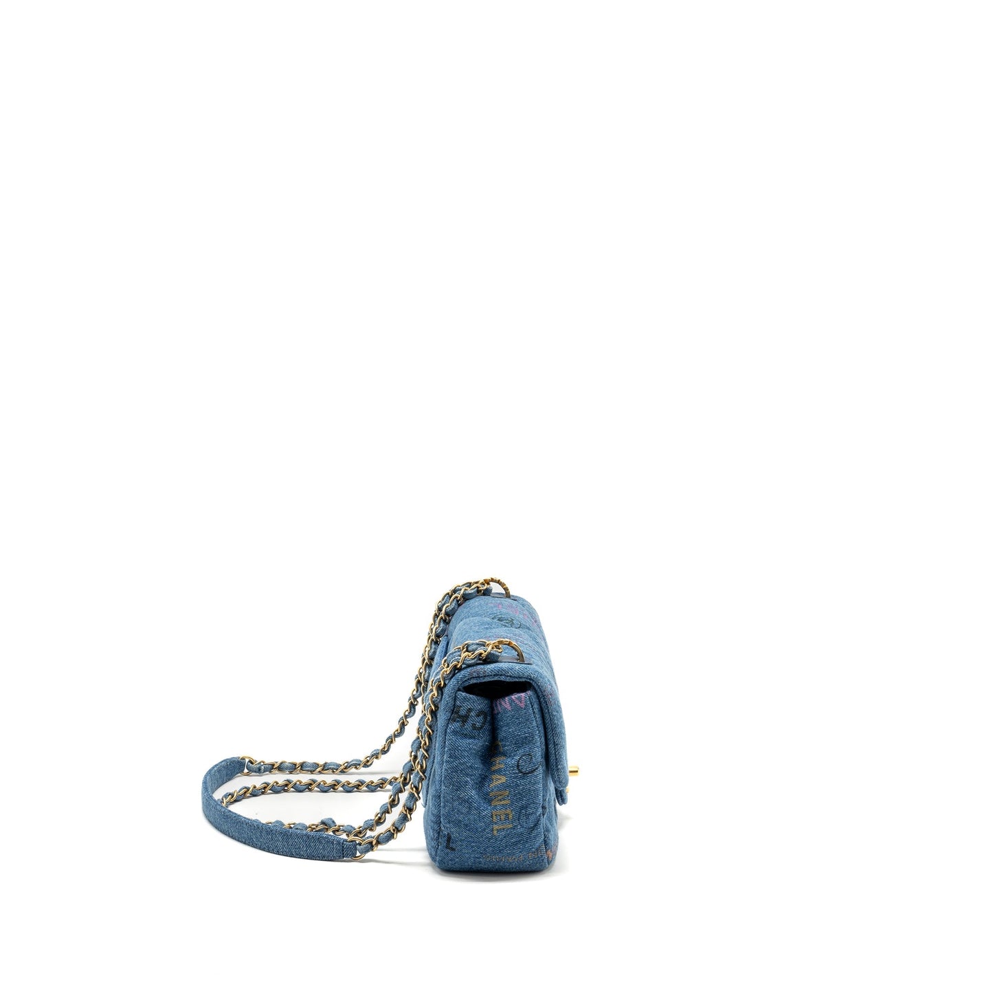 Chanel 22P Flap denim GHW microchip Blue Shoulder Bag