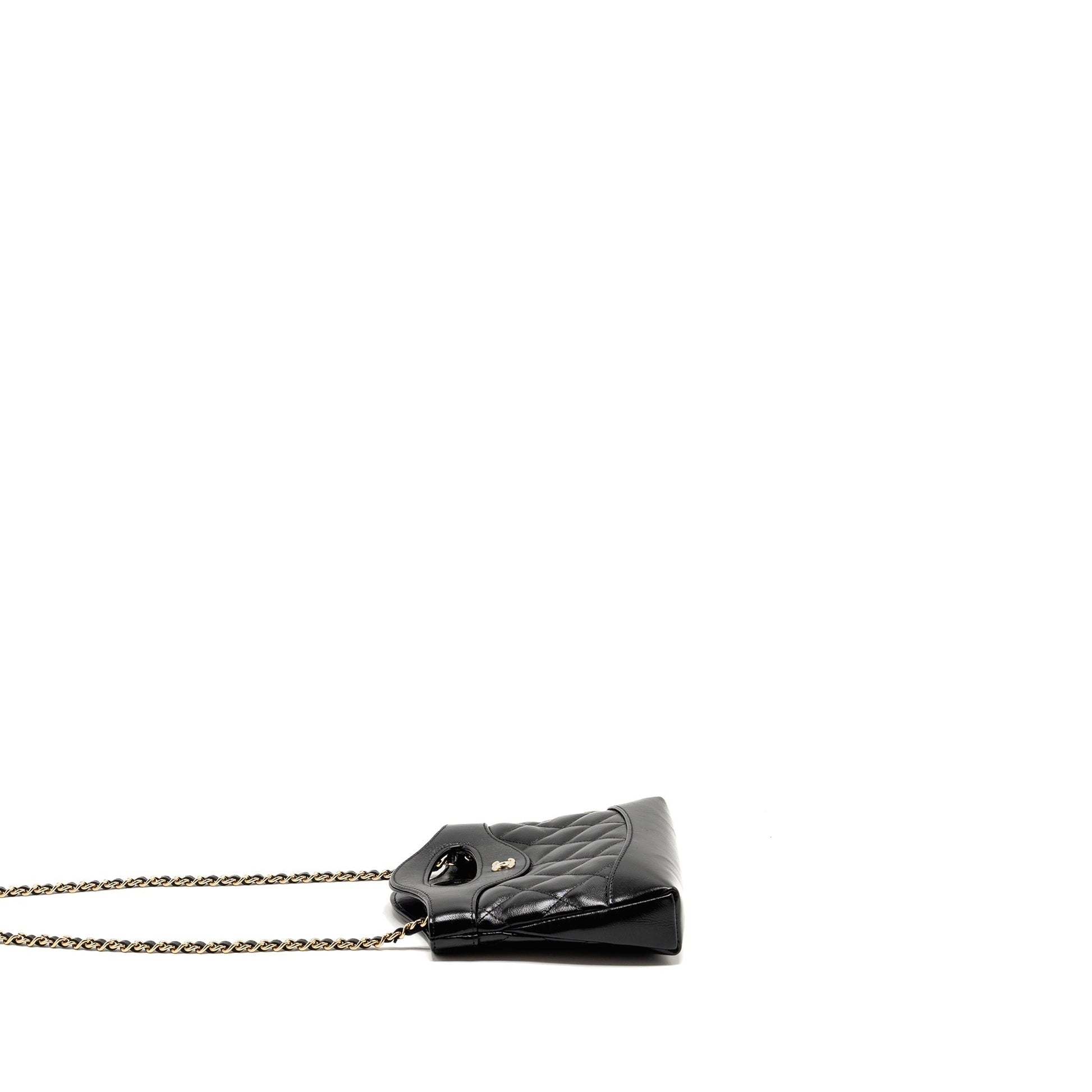 Chanel 31 shiny lambskin LGHW microchip Black Clutch Bag Microchip 1