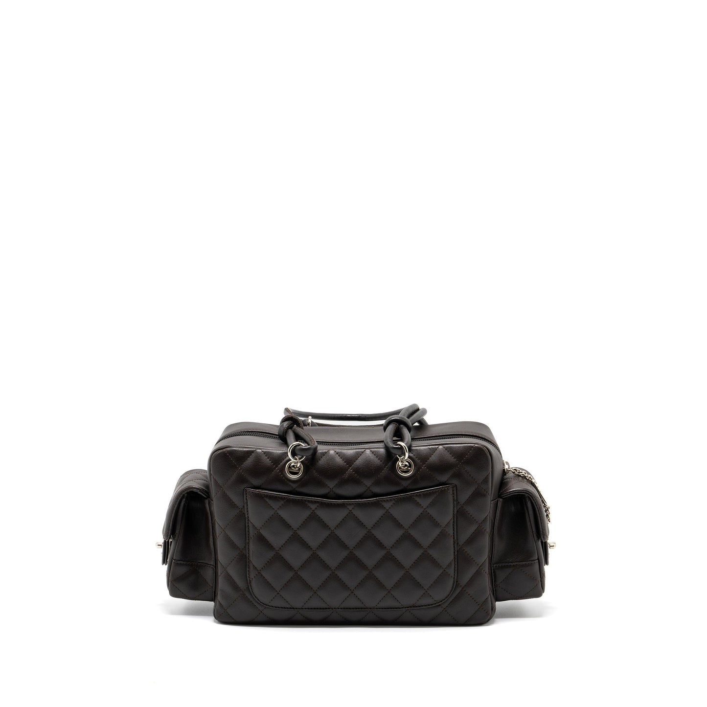 Chanel Cambo Reporter Calfskin Dark SHW Brown Handbag
