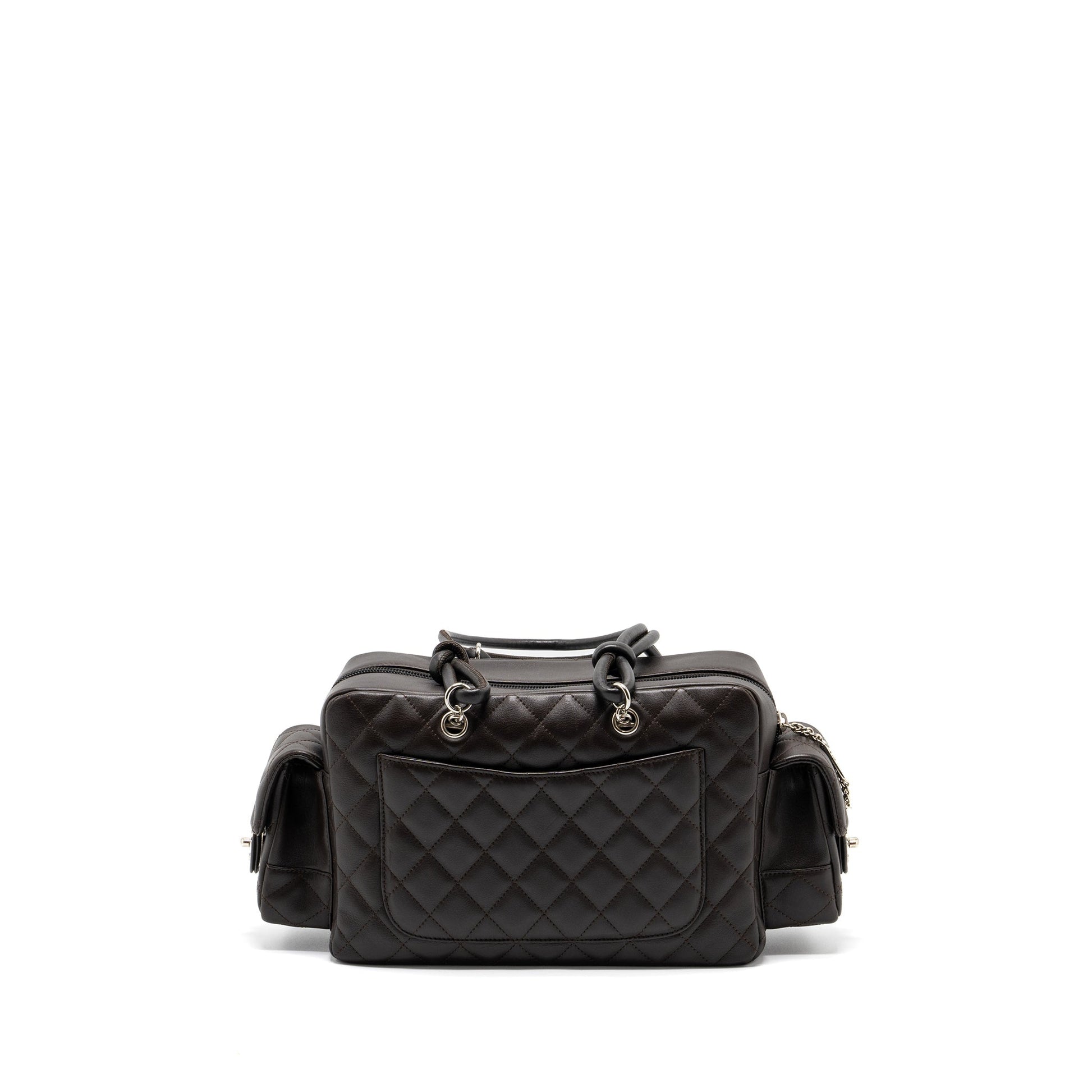 Chanel Cambo Reporter Calfskin Dark SHW Brown Handbag