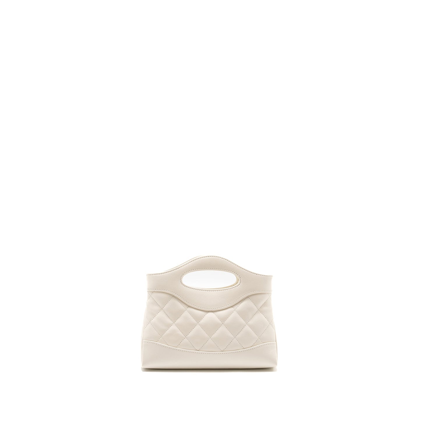 Chanel 31 Shiny Calfskin LGHW Microchip White Clutch Bag Microchip 1