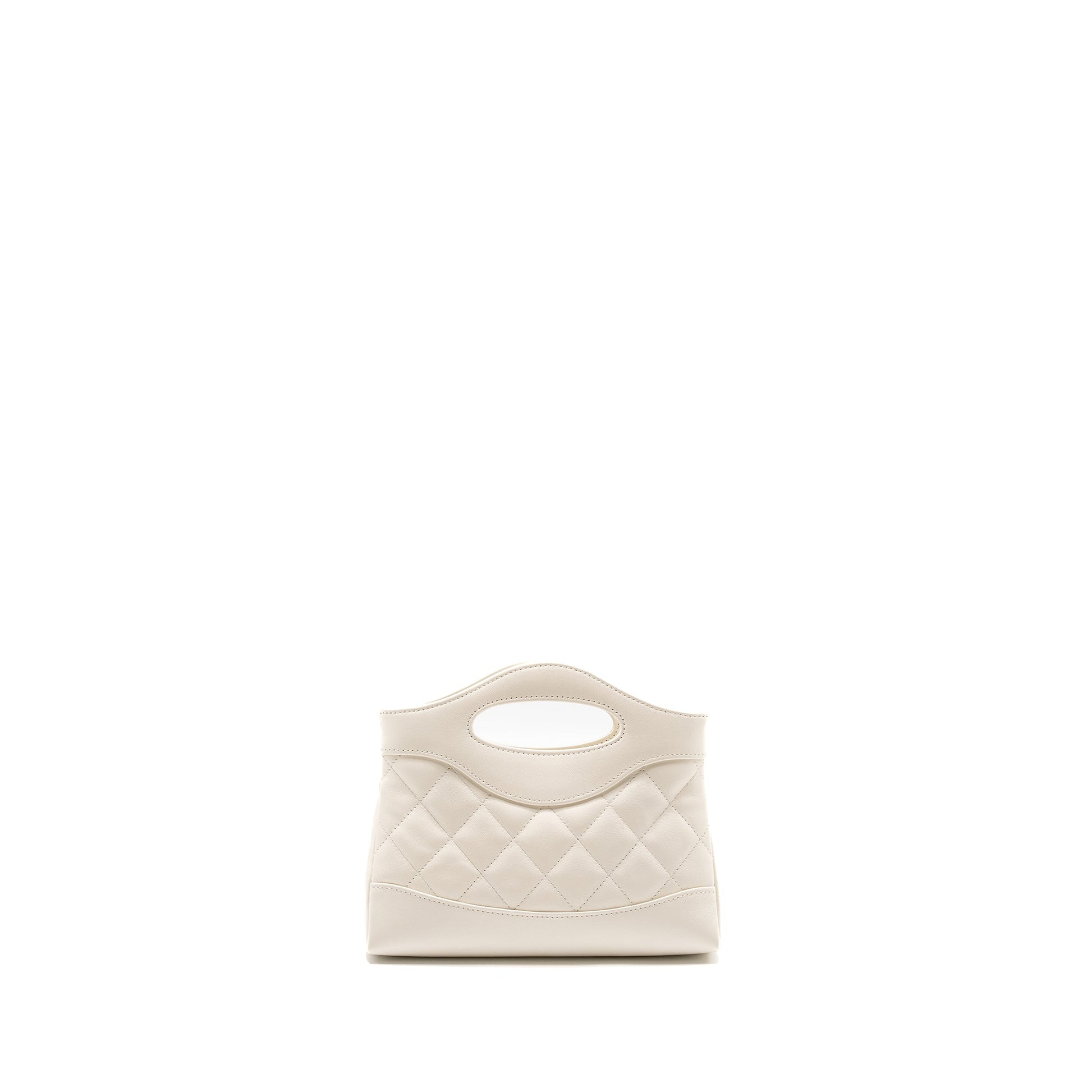 Chanel 31 Shiny Calfskin LGHW Microchip White Clutch Bag Microchip 1
