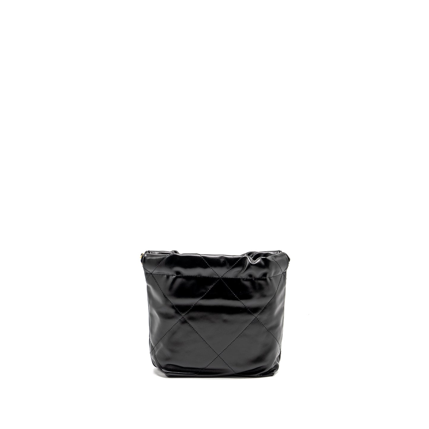 Chanel 22 Calfskin GHW Microchip Black Mini Bag