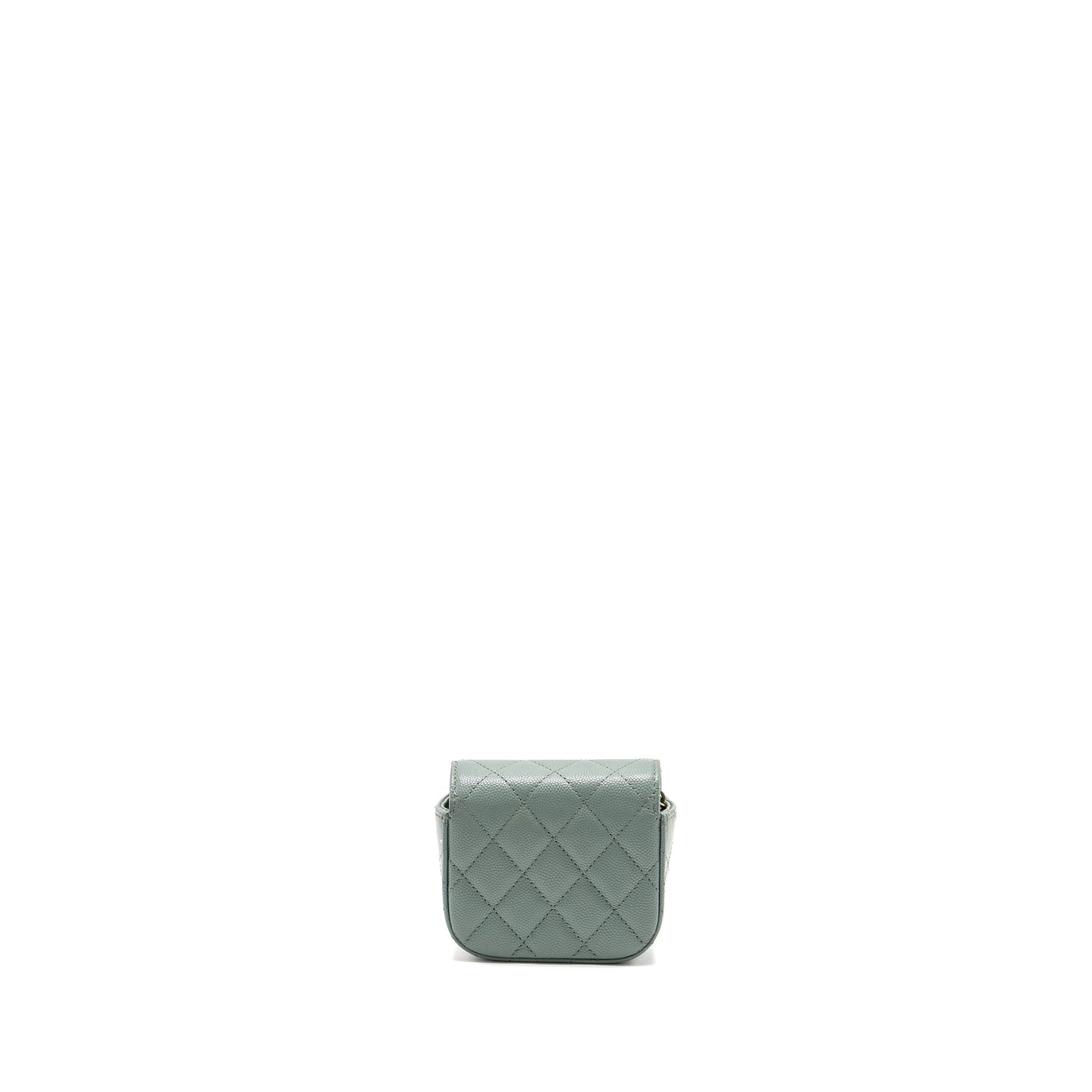Chanel Flap Vanity Caviar Light LGHW Green Mini Bag