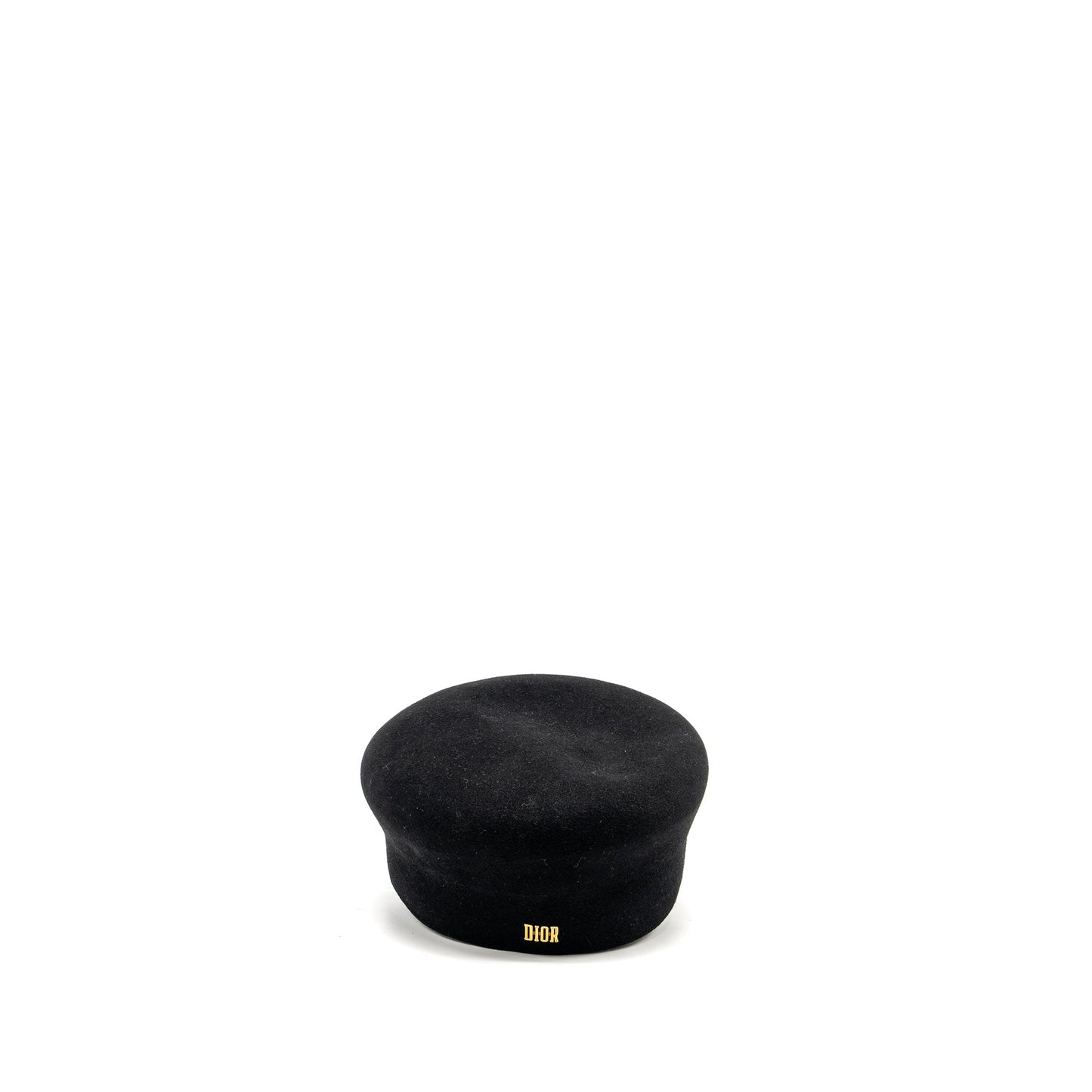 Dior Size Beret Hat Rabbit Hair Silk Handbag Black Travel Bag