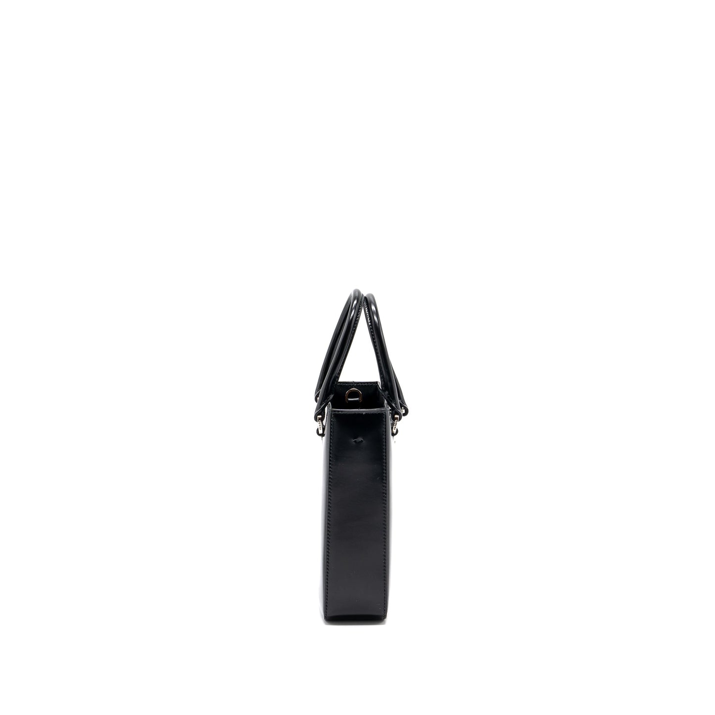 Prada Brushed Tote Handbag Leather Black Tote Bag
