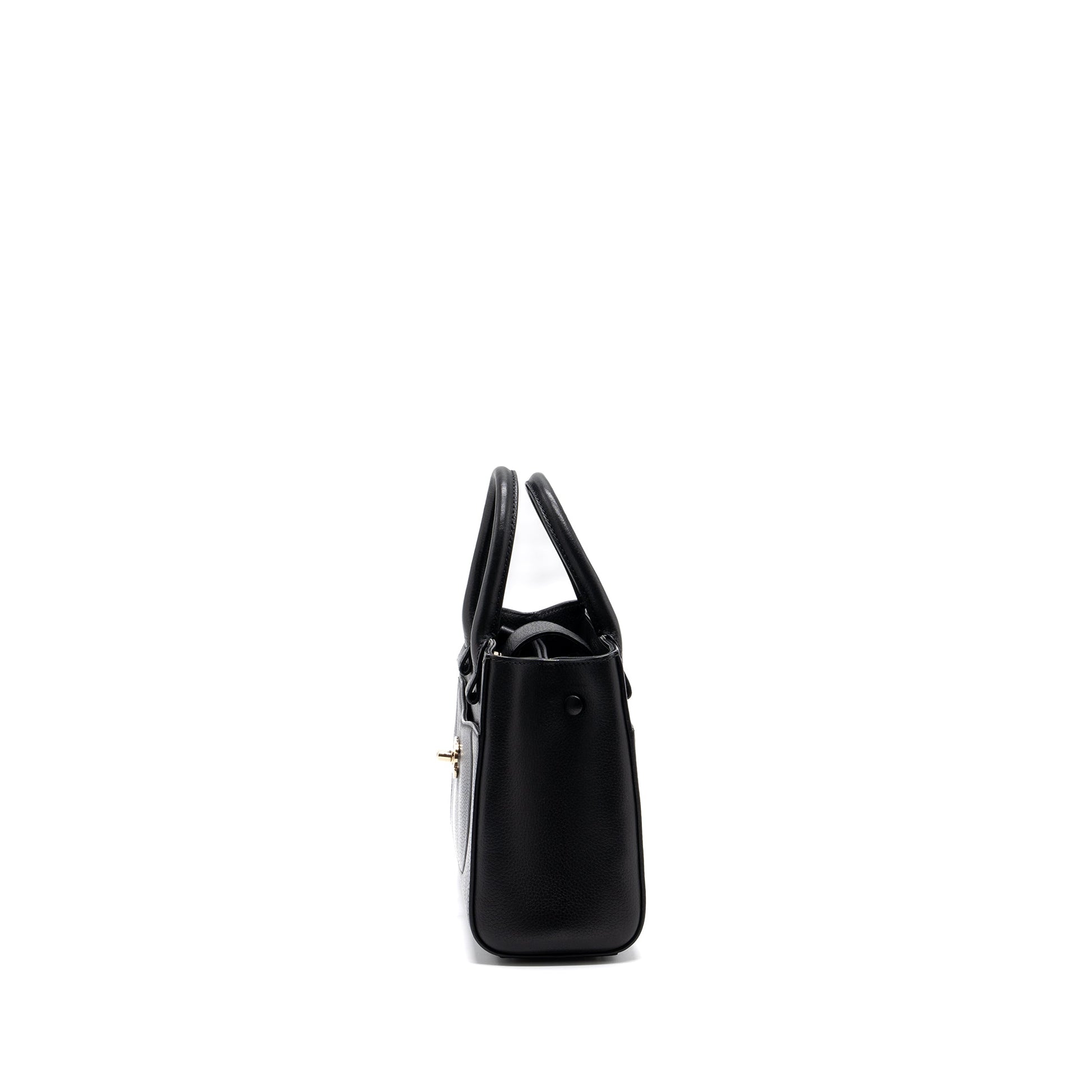 Chanel top handle grained calfskin LGHW Black Small Tote Bag
