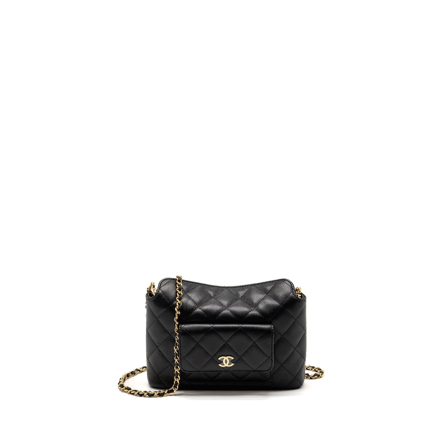 Chanel fold flap vanity caviar GHW microchip Black Clutch Bag