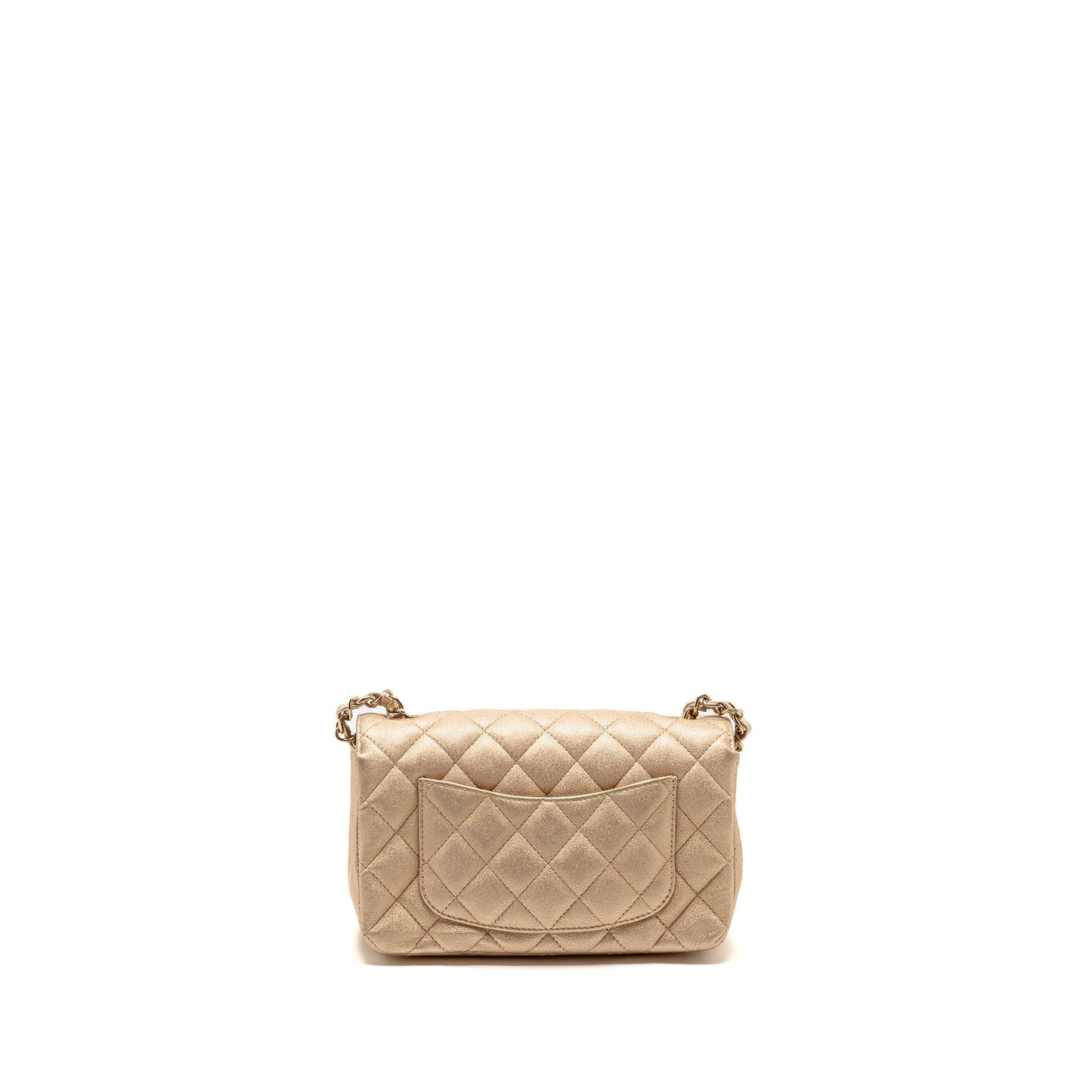 Chanel Rectangular flap lambskin Gold Shoulder Bag
