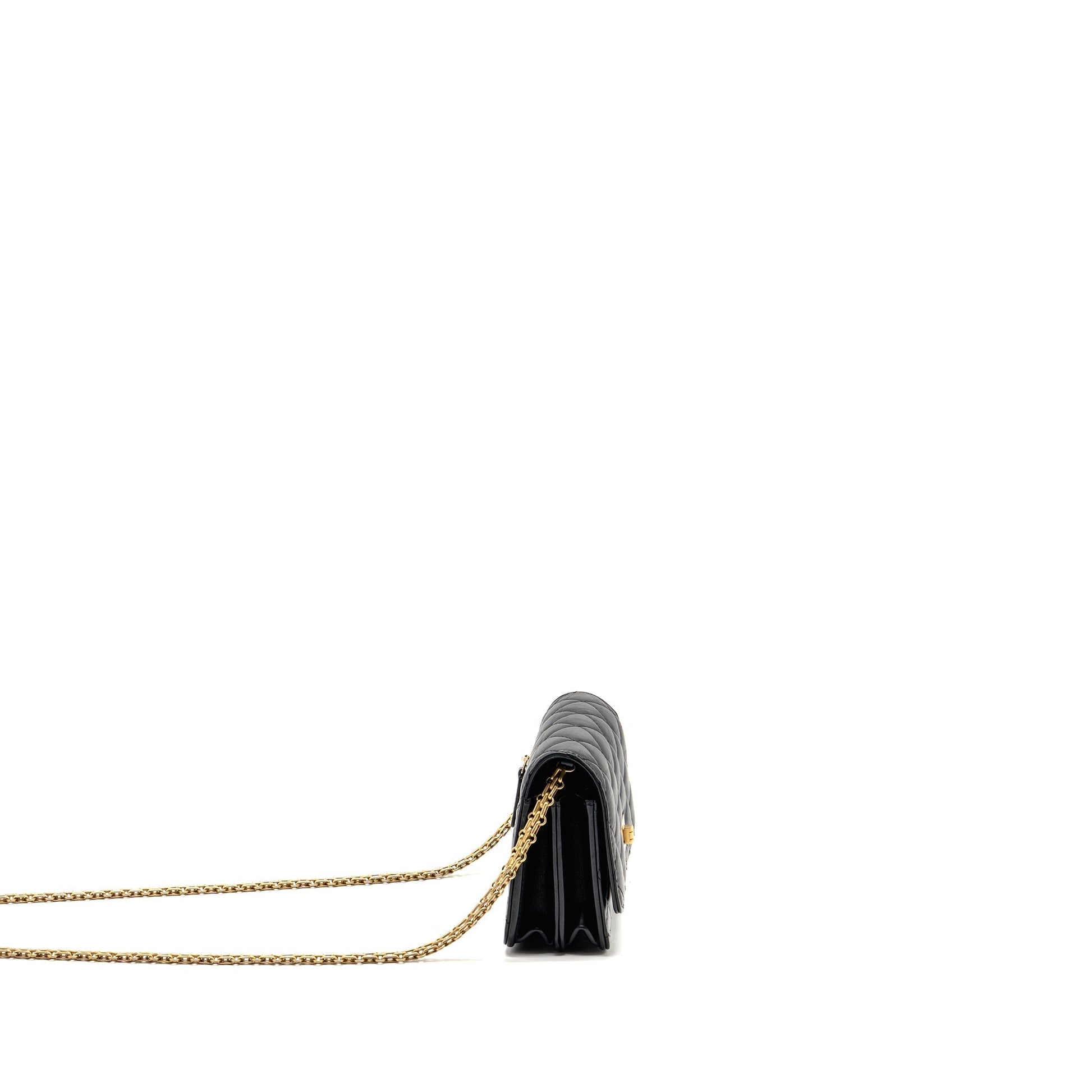 Chanel 2.55 Reissue on Aged Calfskin GHW Black Wallet Case Black Ghwmicrochip