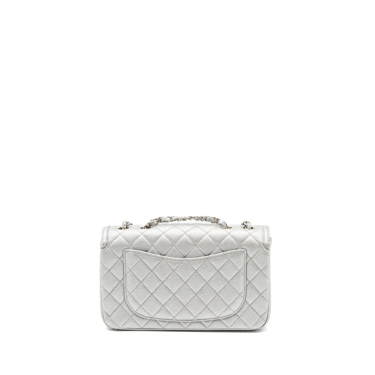 Chanel Filigree Flap Caviar SHW Silver Shoulder Bag