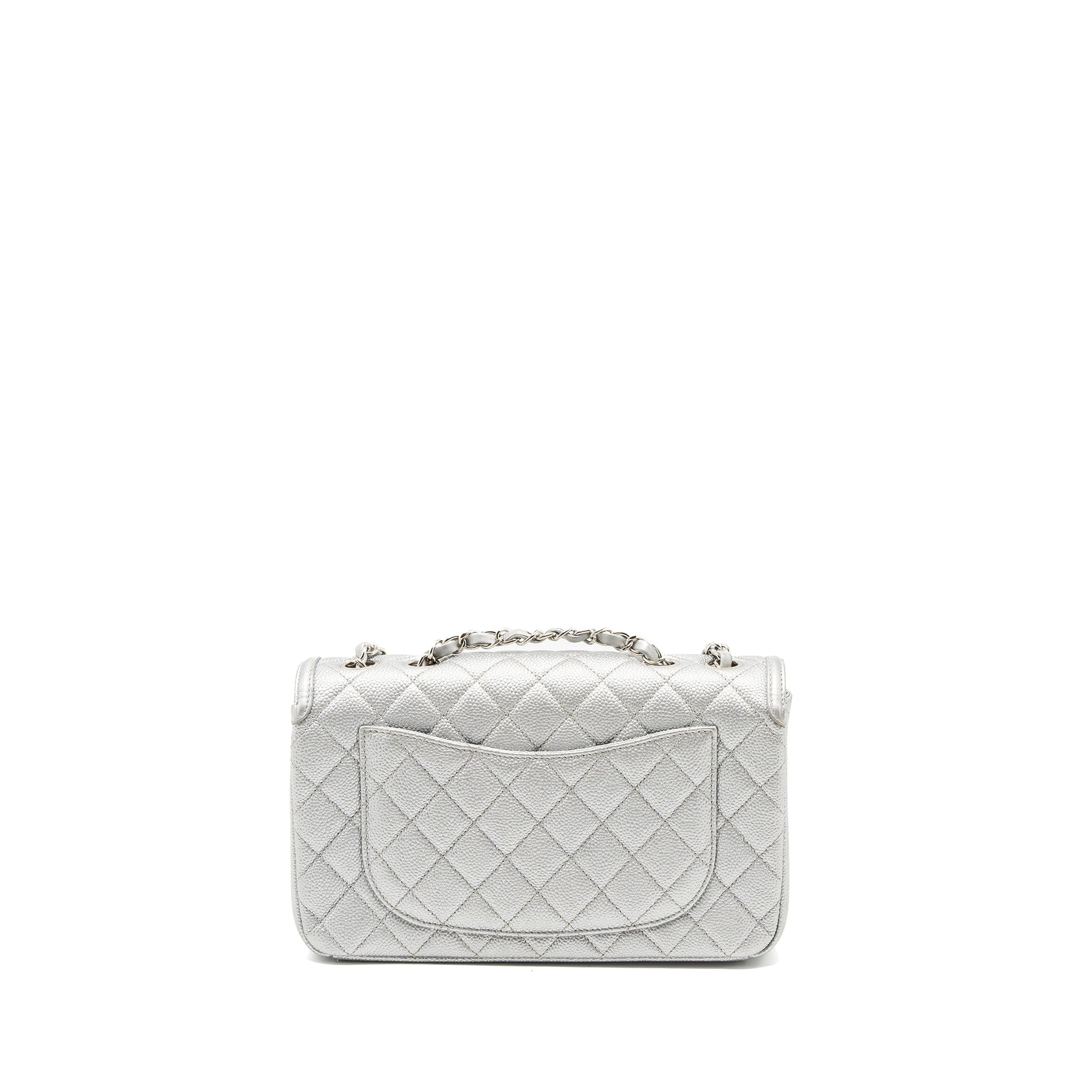 Chanel Filigree Flap Caviar SHW Silver Shoulder Bag