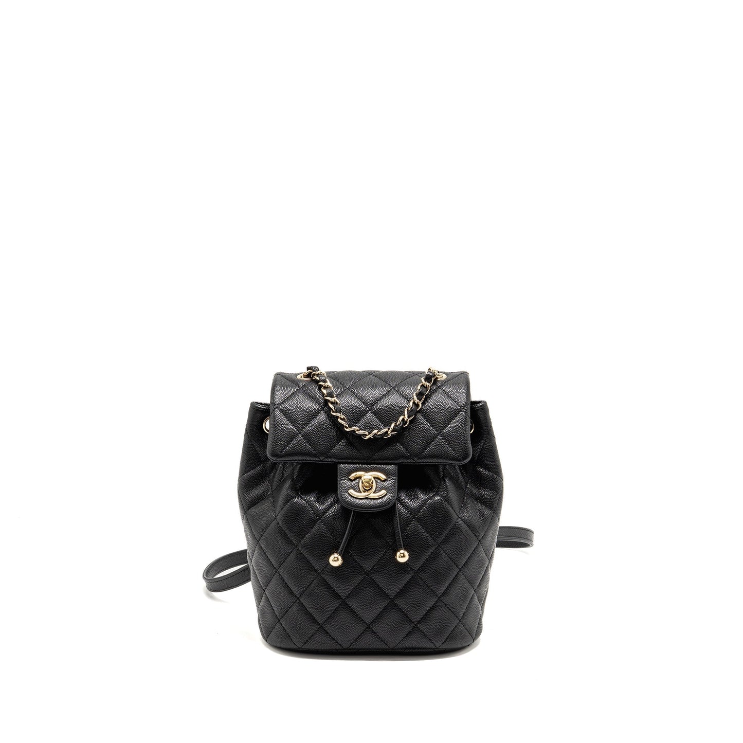 Chanel Quilted Backpack Caviar LGHW Microchip Black Microchip 1