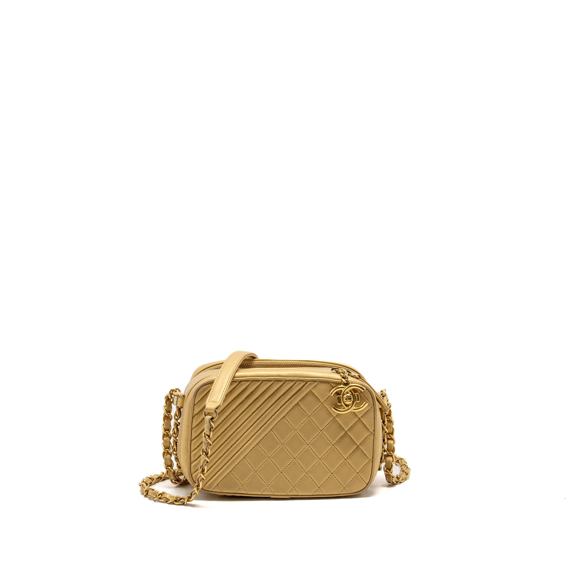 Chanel Coco Boy Camera Lambskin GHW Gold Crossbody Bag
