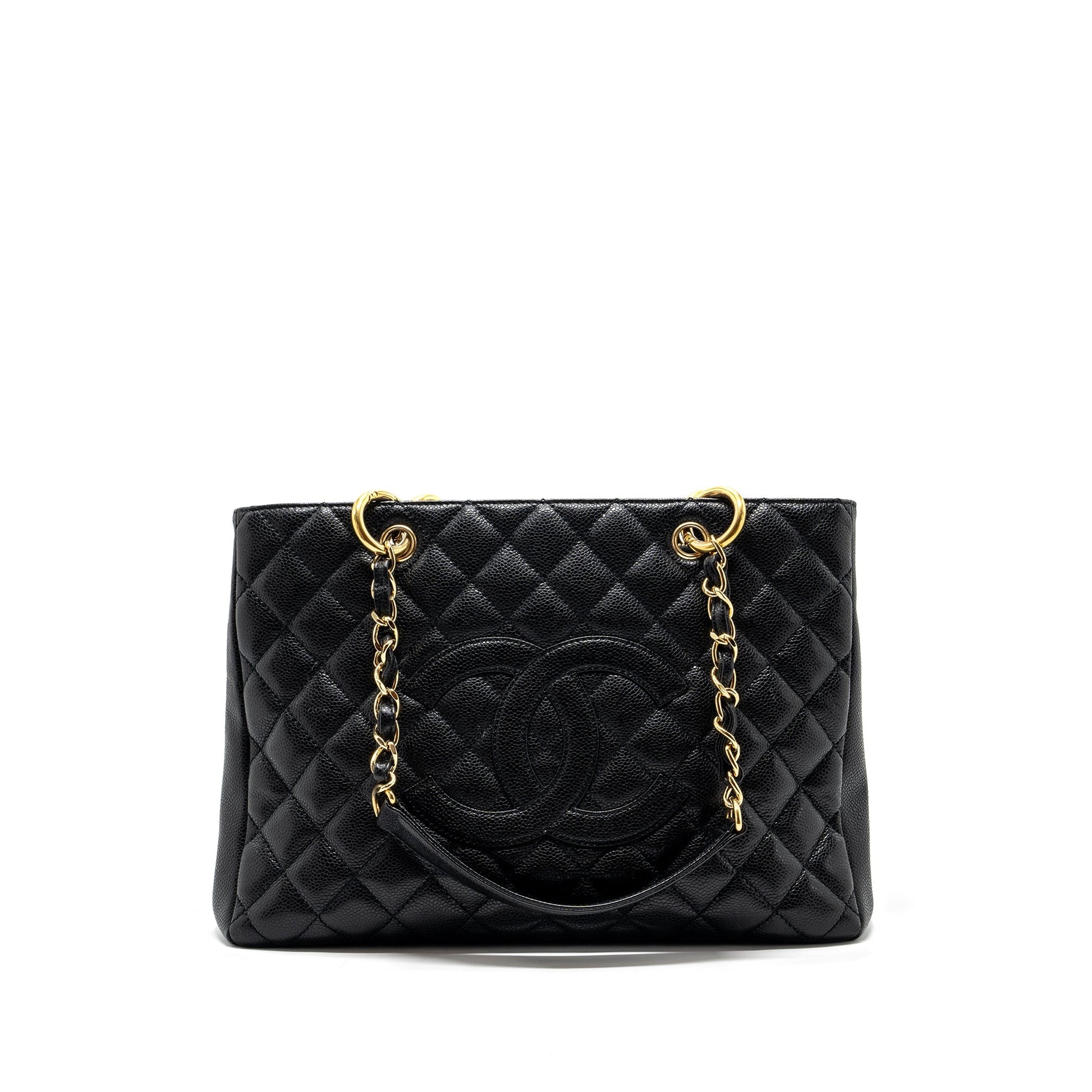 Chanel grand shopping caviar GHW Black Tote Bag 12