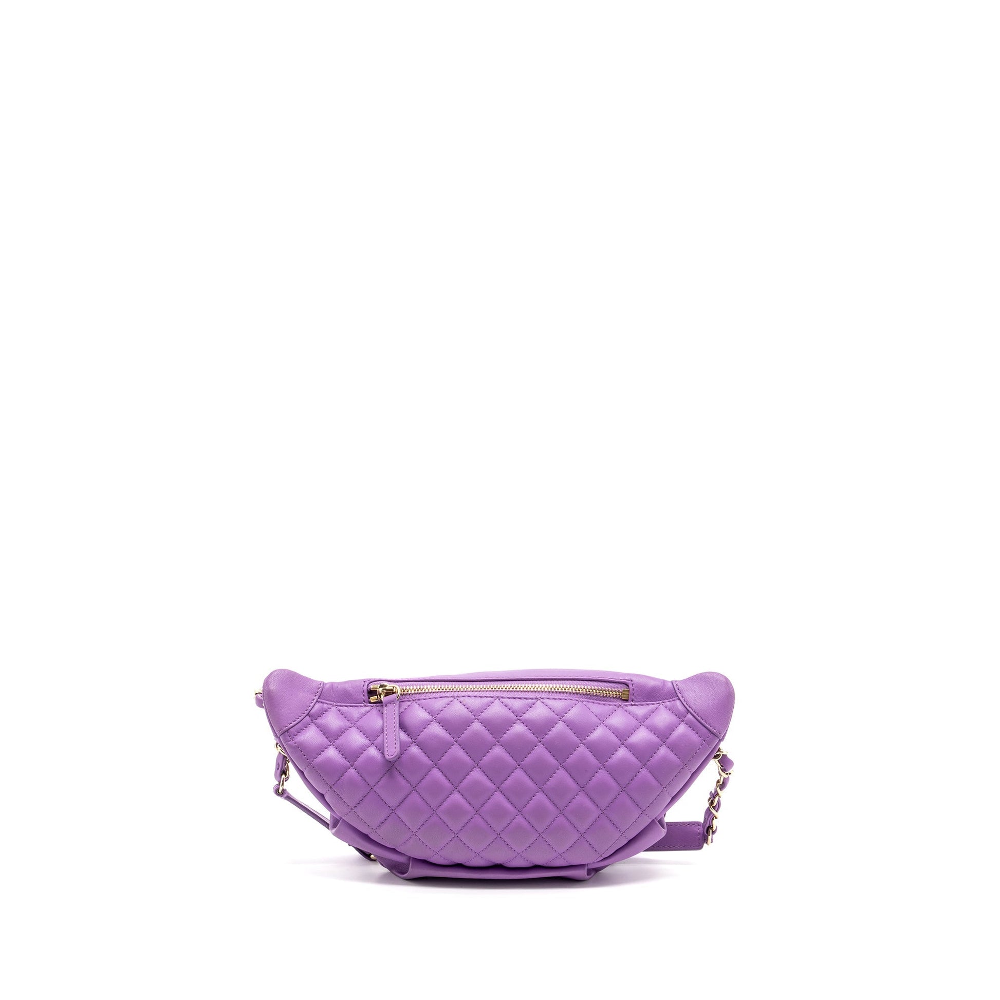 Chanel Belt Lambskin Purple LGHW