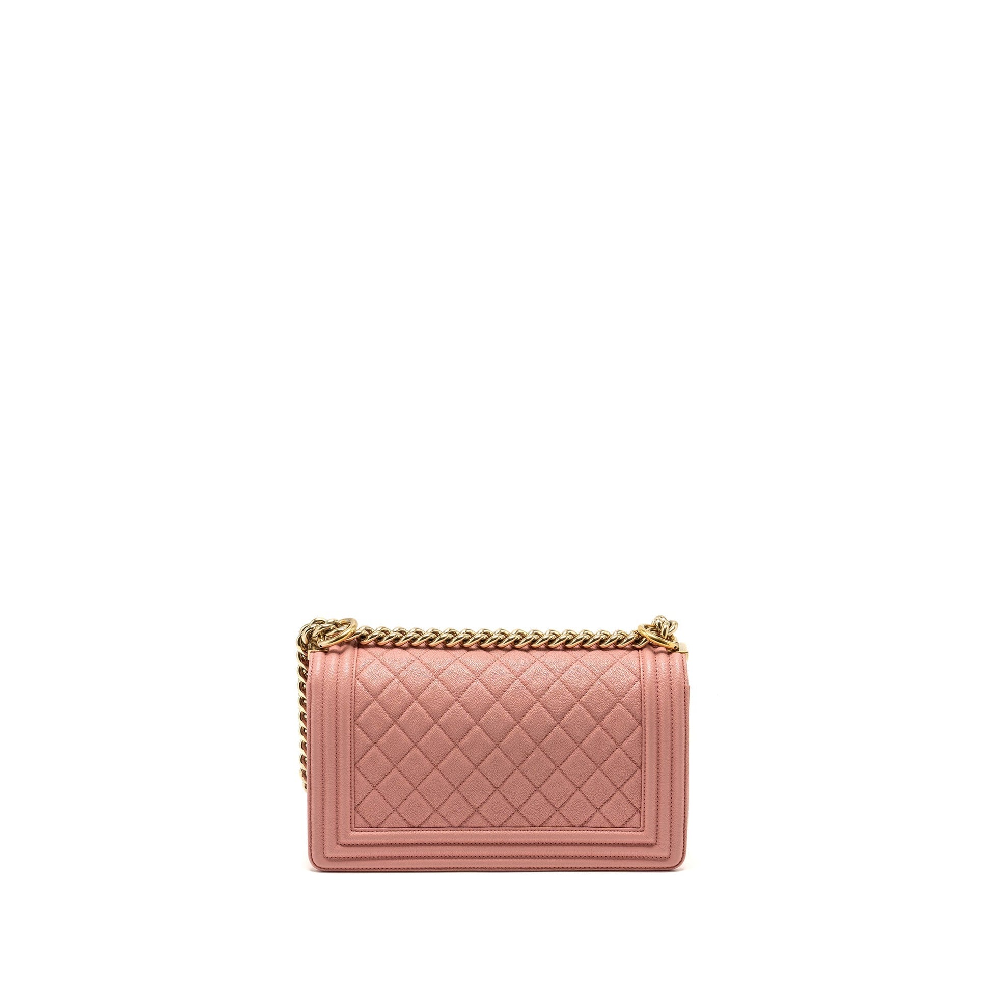 Chanel Boy Caviar LGHW Pink Handbag