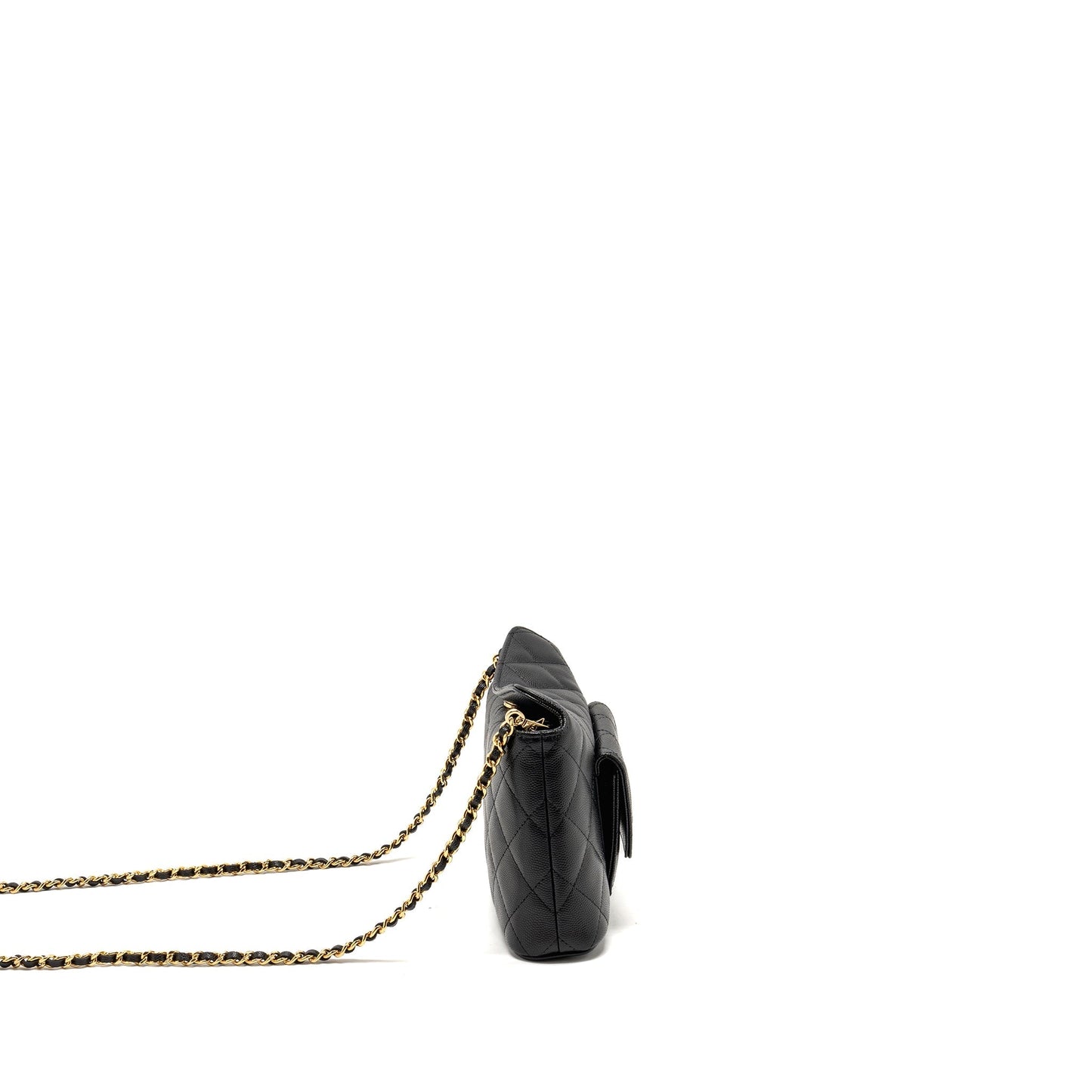 Chanel fold flap vanity caviar GHW microchip Black Clutch Bag