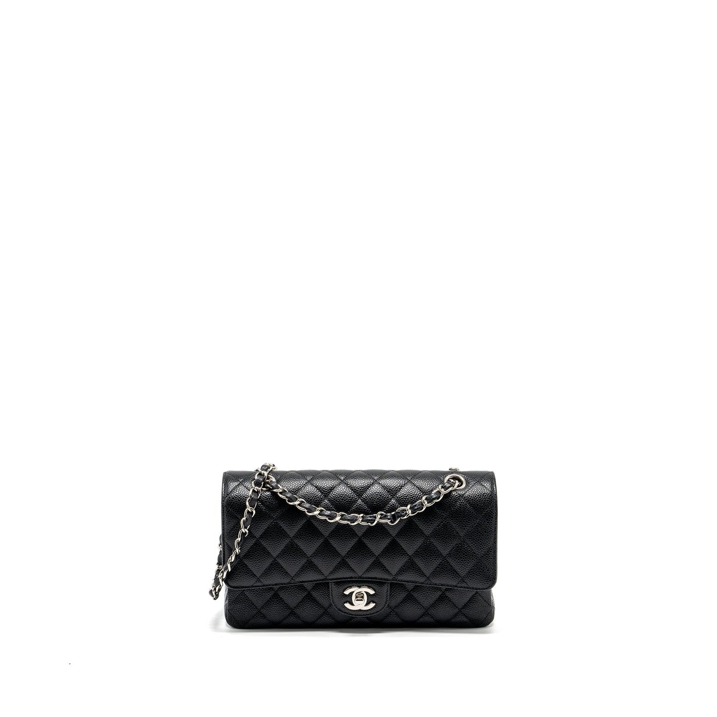 Chanel Classic Double Flap Caviar SHW Black Shoulder Bag Shw 6