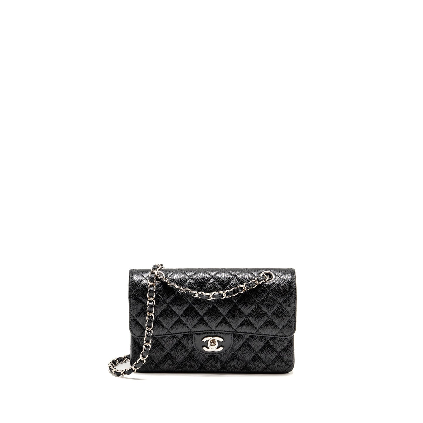 Chanel Classic Double Flap Caviar SHW Black Small Shoulder Bag Shw 3