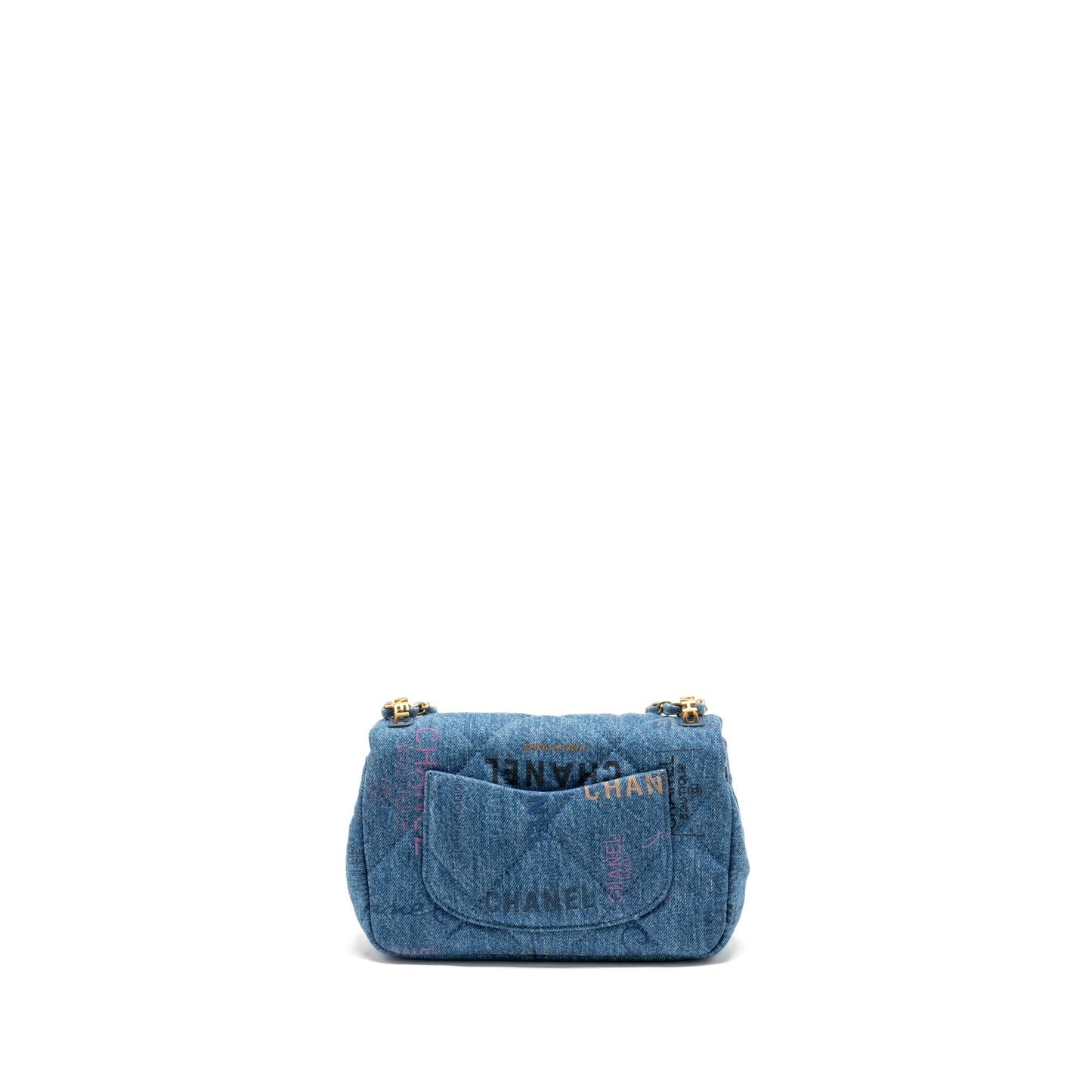 Chanel 22P Flap denim GHW microchip Blue Shoulder Bag