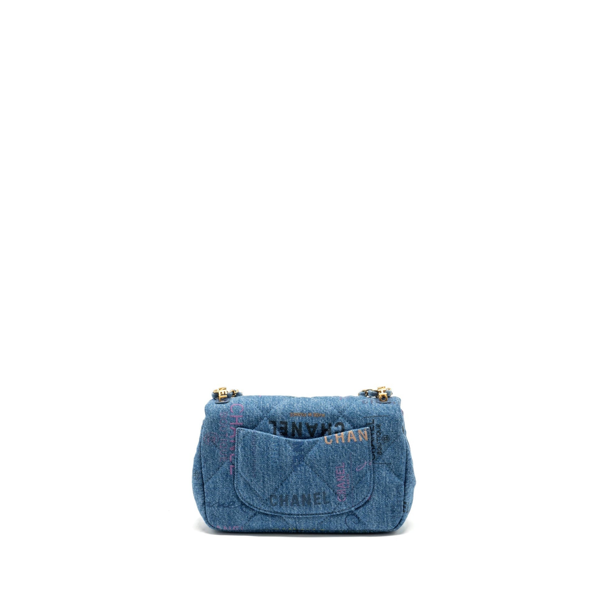 Chanel 22P Flap denim GHW microchip Blue Shoulder Bag
