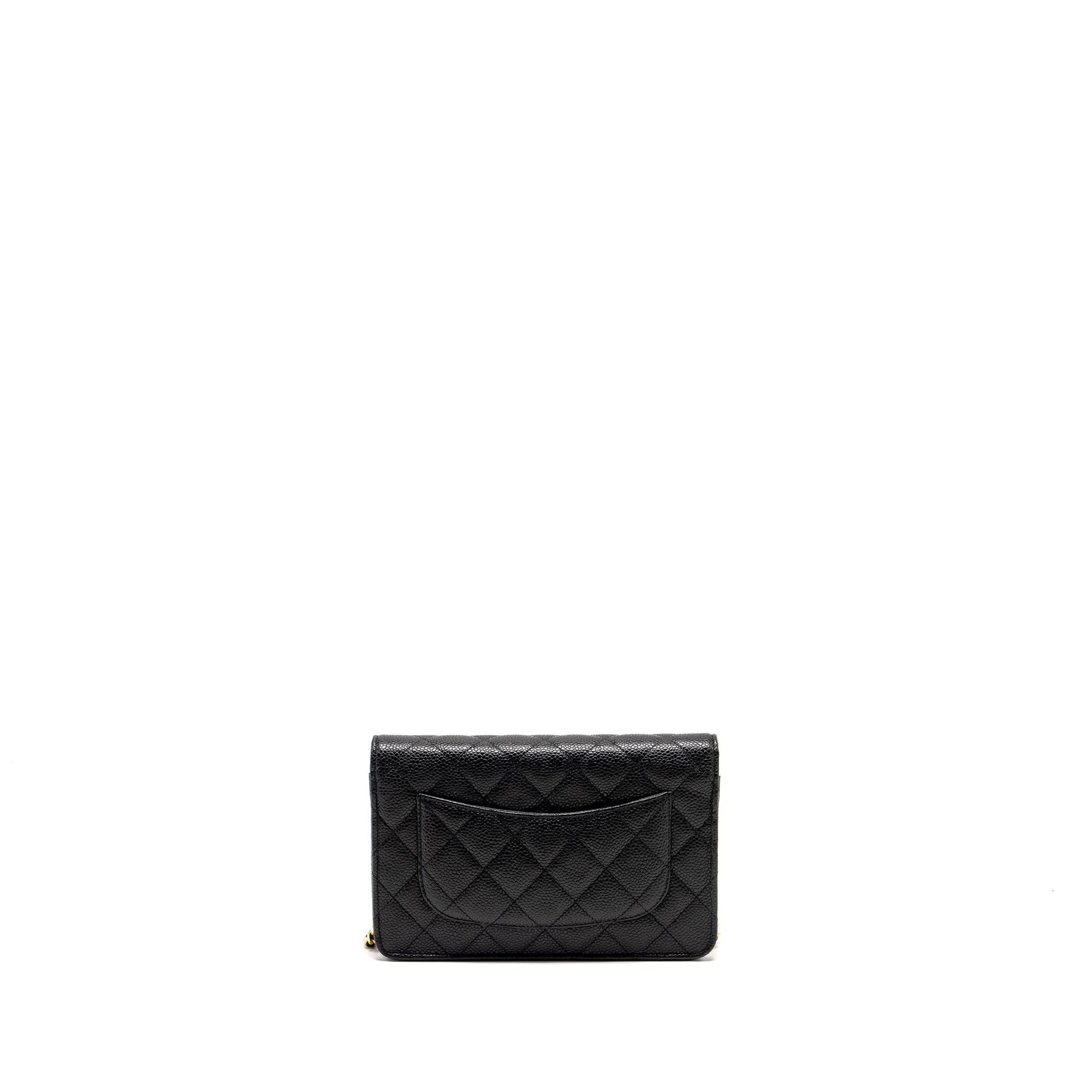 Chanel Classic on Caviar GHW Black Wallet Case Ghw 17