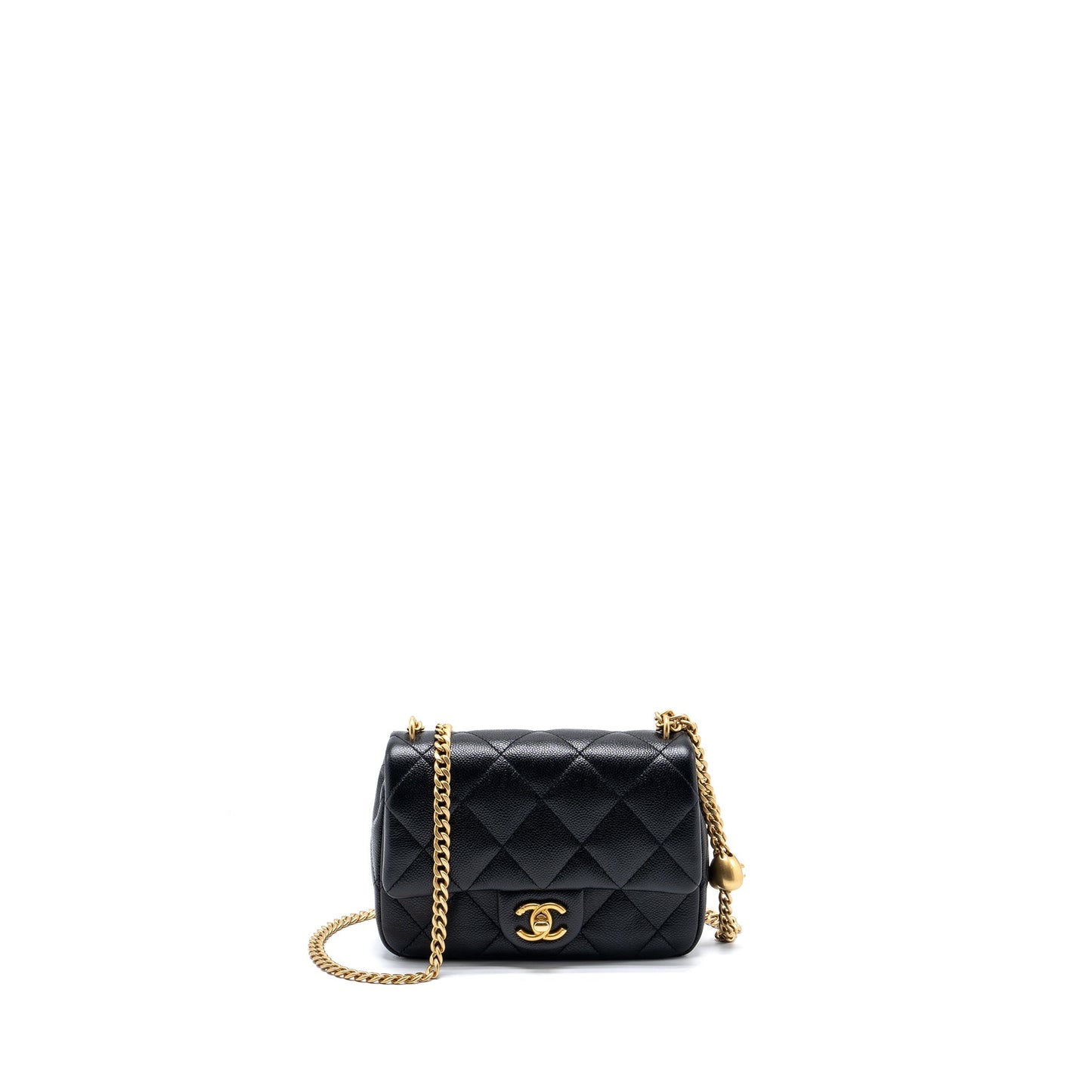 Chanel 23p Coco Love Flap Caviar GHW Black Shoulder Bag Ghwmicrochip 3