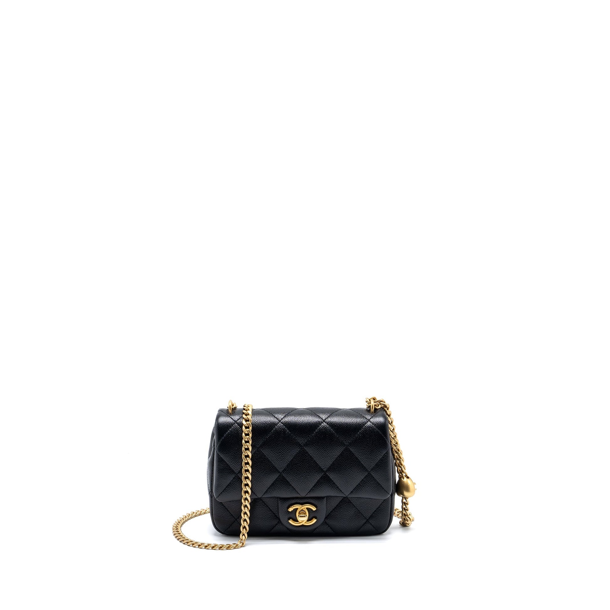 Chanel 23p Coco Love Flap Caviar GHW Black Shoulder Bag Ghwmicrochip 3