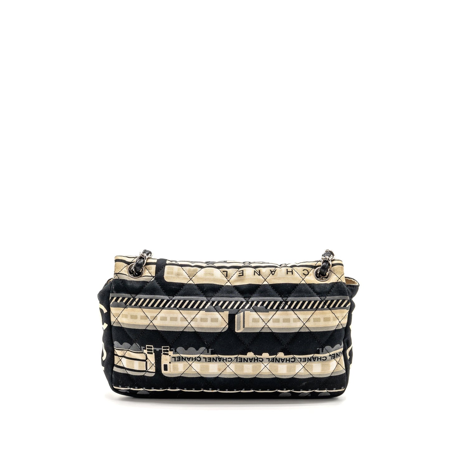 Chanel Le Train Flap Fabric SHW Multicolour Shoulder Bag