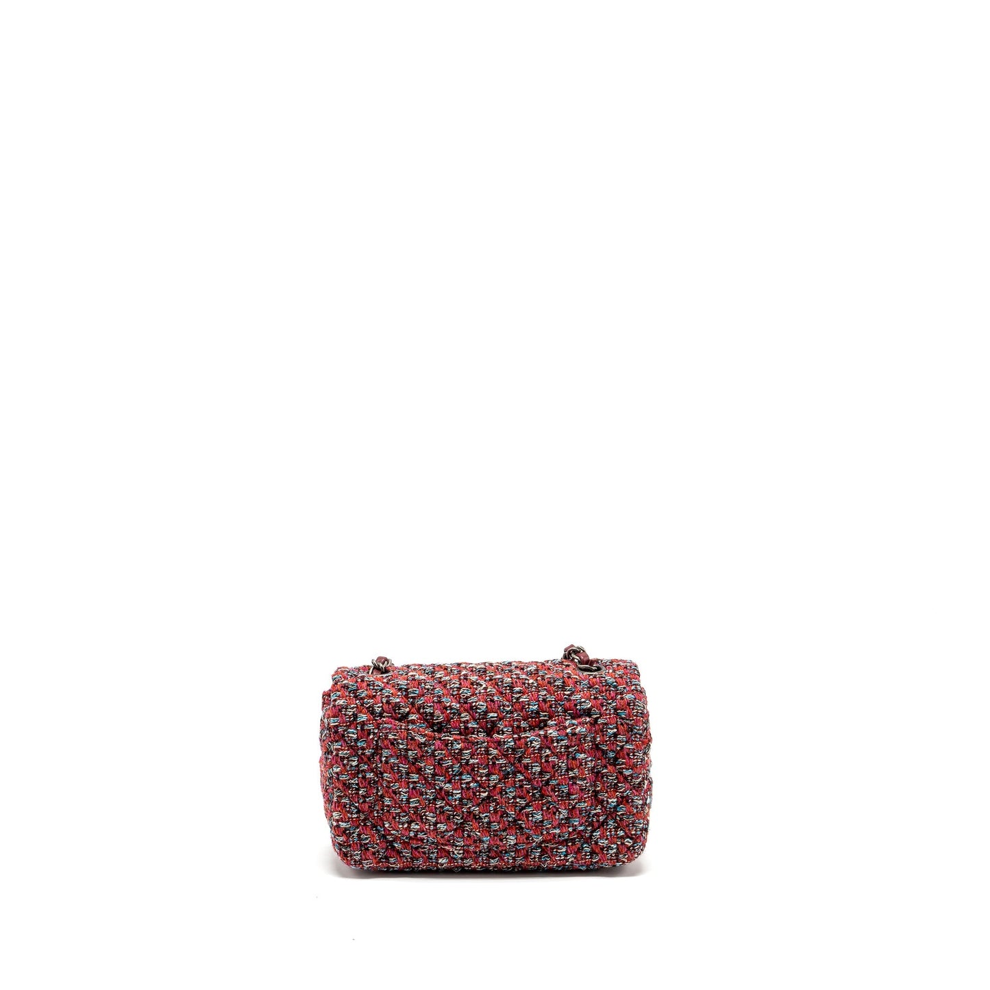 Chanel Rectangular Flap Tweed Ruthenium Hardware Microchip Multicolour Shoulder Bag