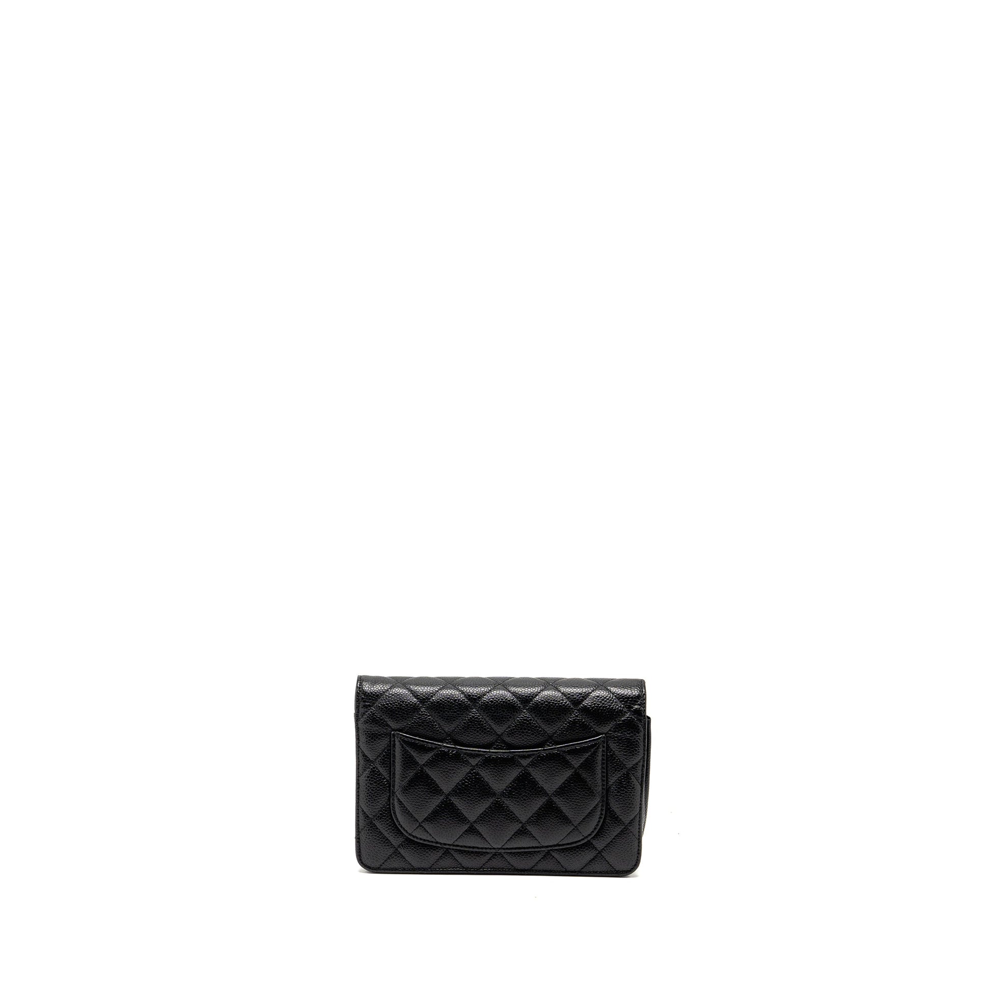 Chanel Classic on caviar GHW Black Wallet Case Ghw 22