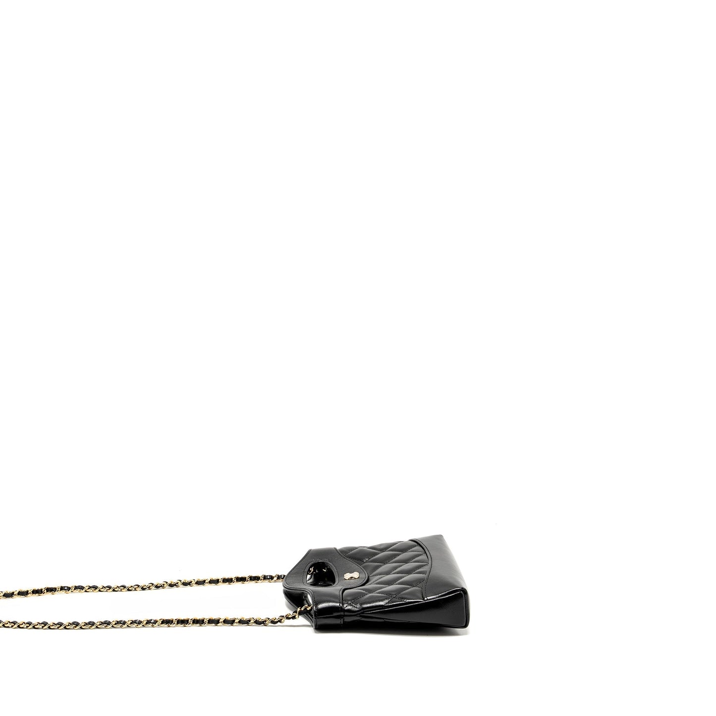 Chanel 31 Shiny Calfskin LGHW Microchip Black Clutch Bag Lghw Microchip