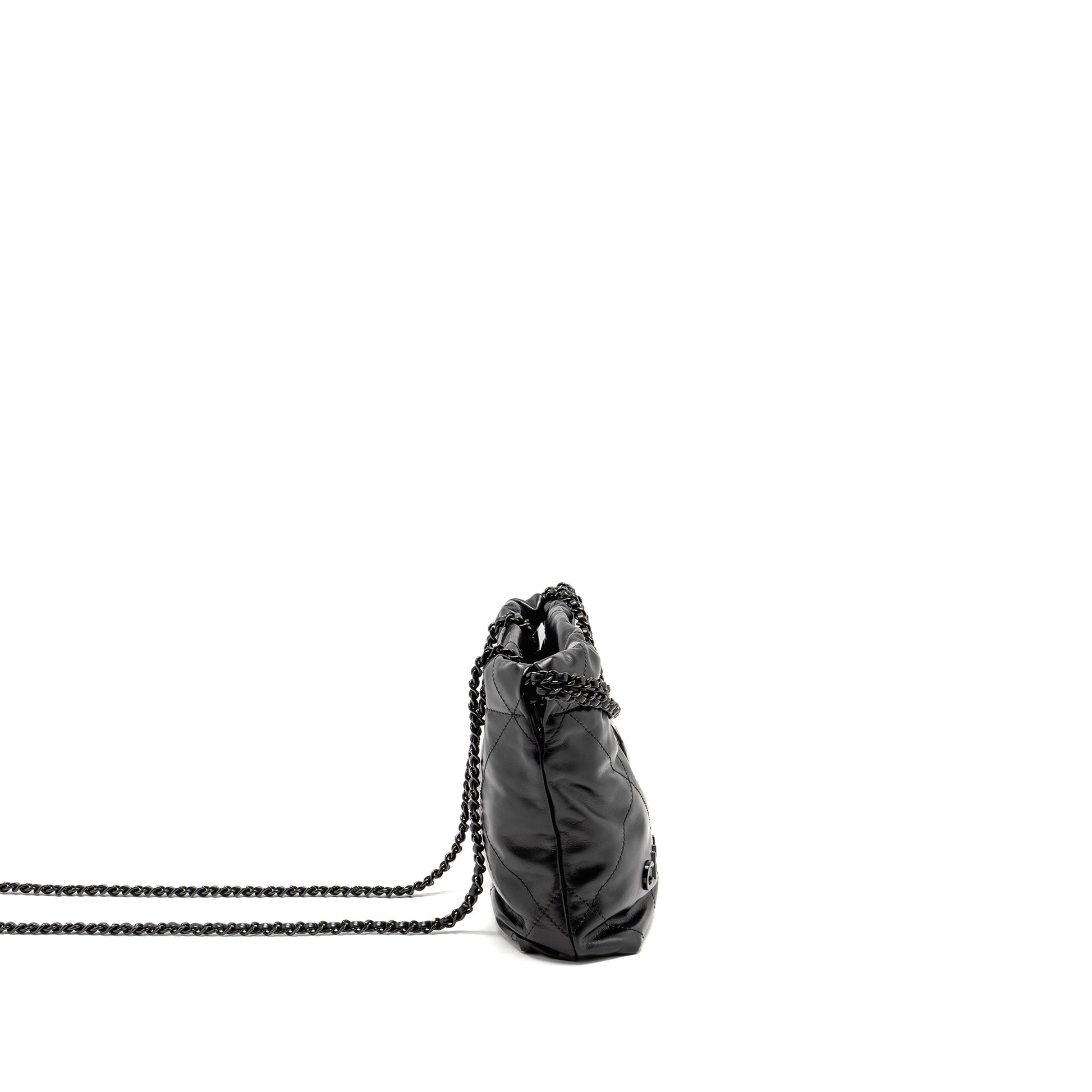 Chanel 22 Calfskin So Microchip Black Mini Bag