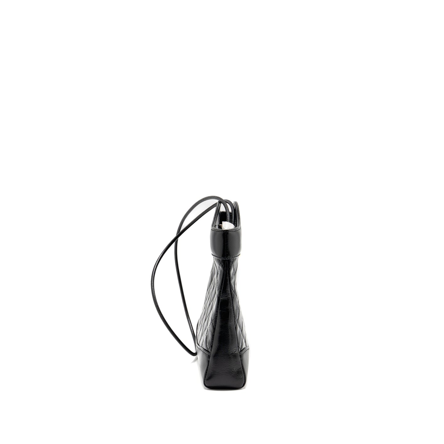 Chanel 25P 31 Shiny Lambskin LGHW Microchip Black Mini Bag