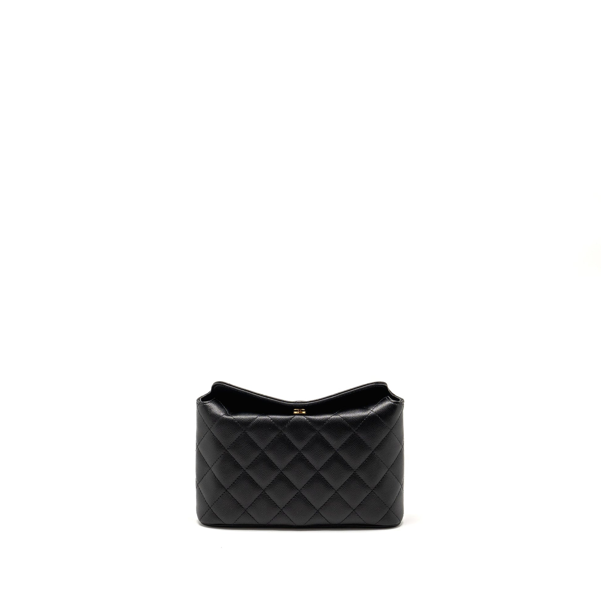 Chanel fold flap vanity caviar GHW microchip Black Clutch Bag