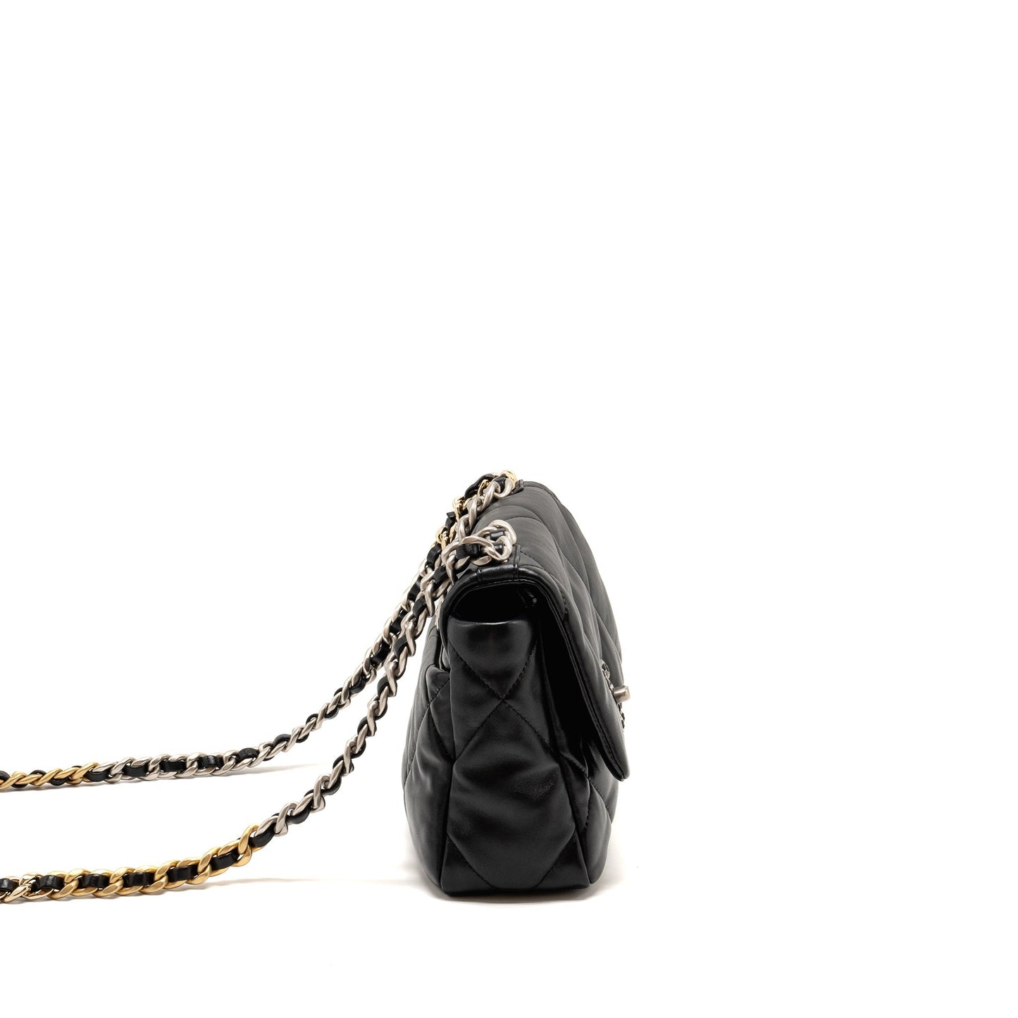 Chanel 19 Lambskin Hardware Microchip Multicolour Black Small Handbag Microchip 7