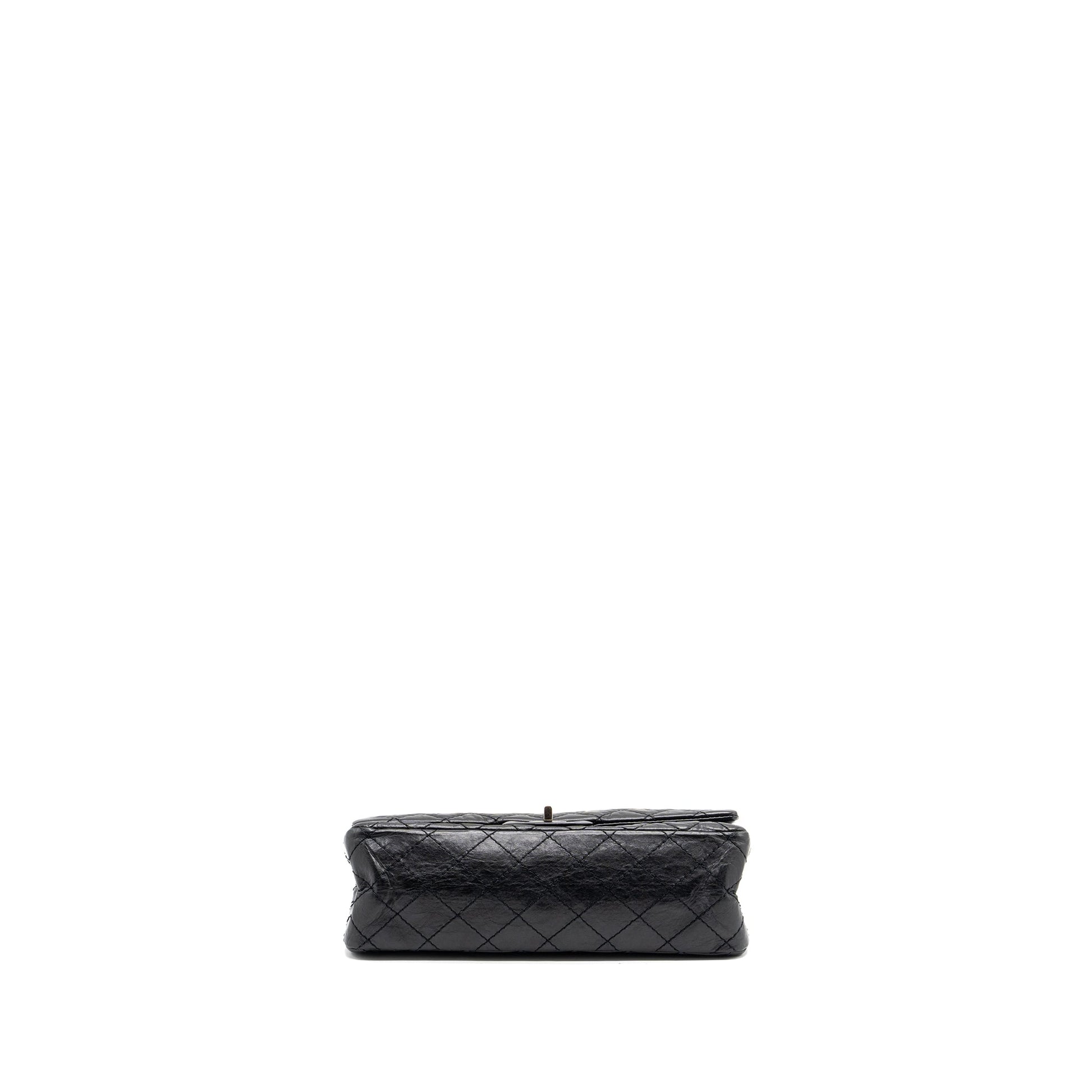 Chanel 2.55 reissue flap aged calfskin ruthenium Black Small Shoulder Bag Hardware 1