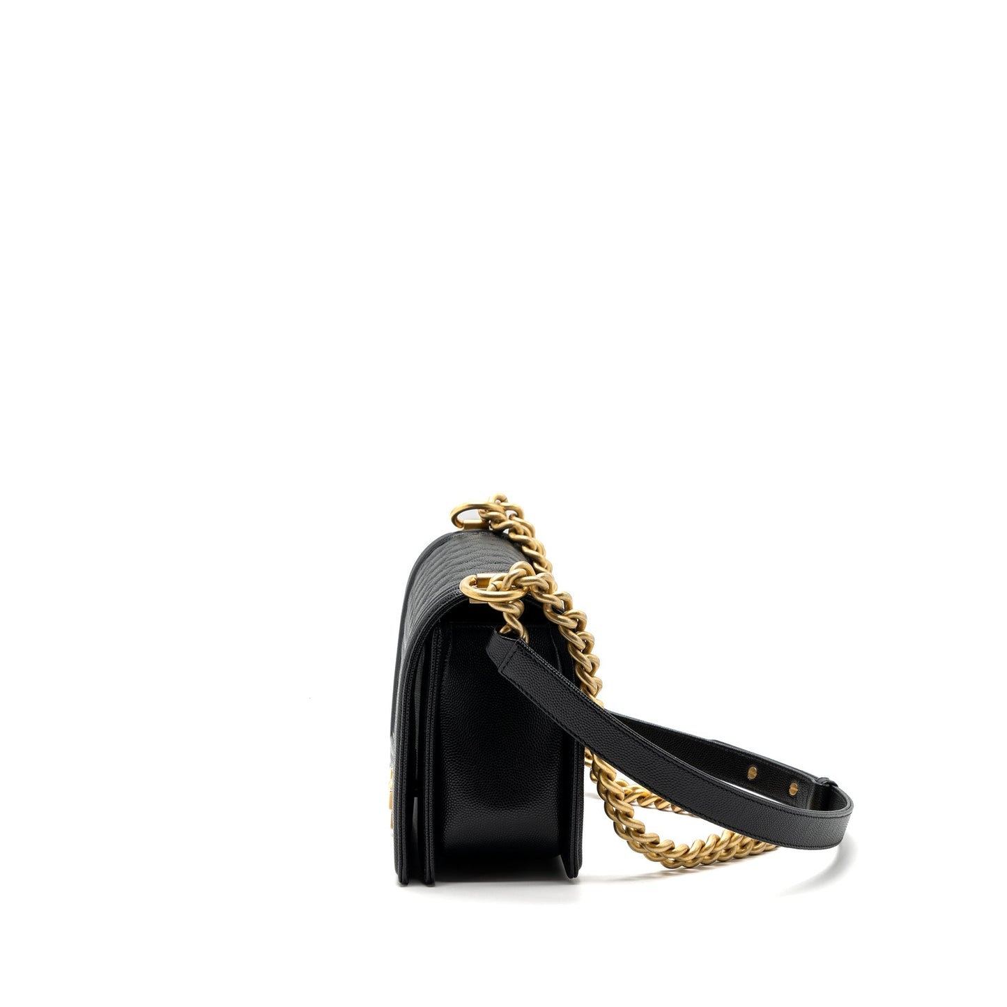 Chanel Classic Boy Caviar GHW Black Handbag