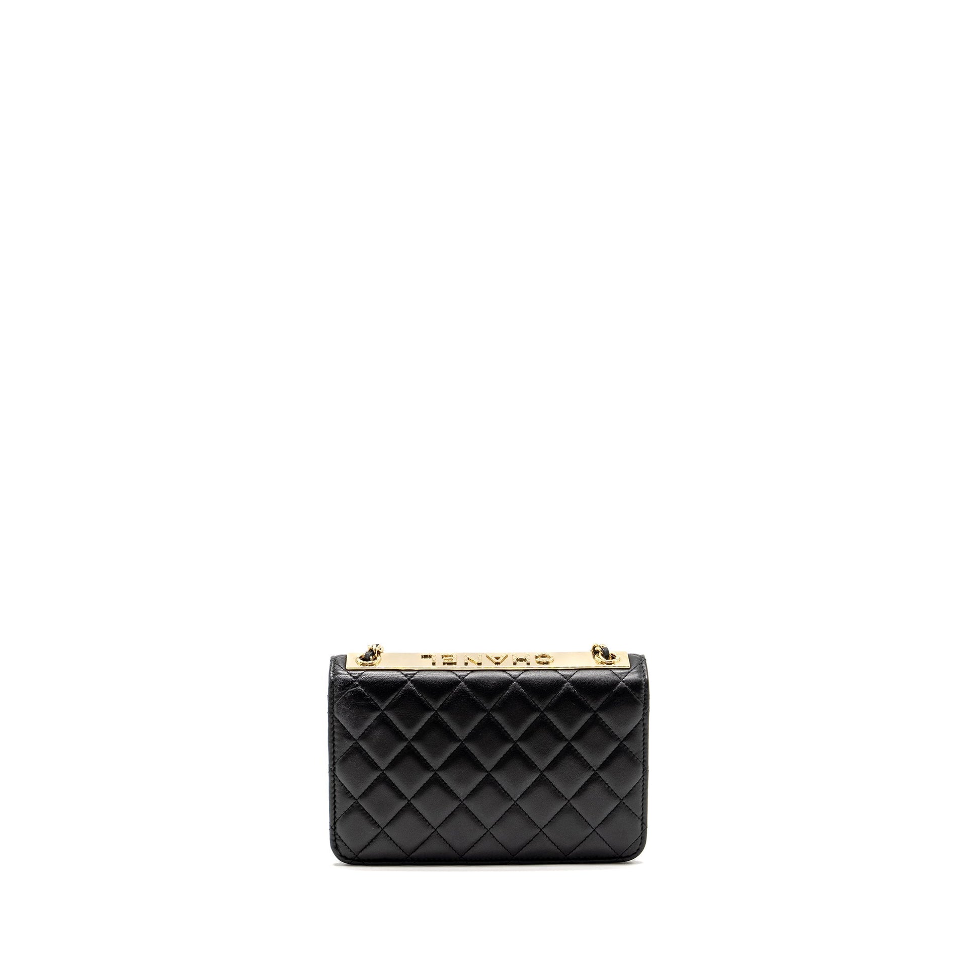 Chanel Trendy CC on lambskin LGHW microchip Black Wallet Case Lghw Microchip