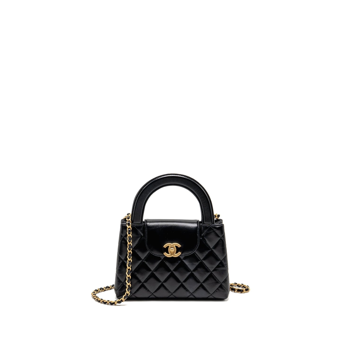Chanel Kelly Shopping Calfskin GHW microchip Black Tote Bag Microchip 3