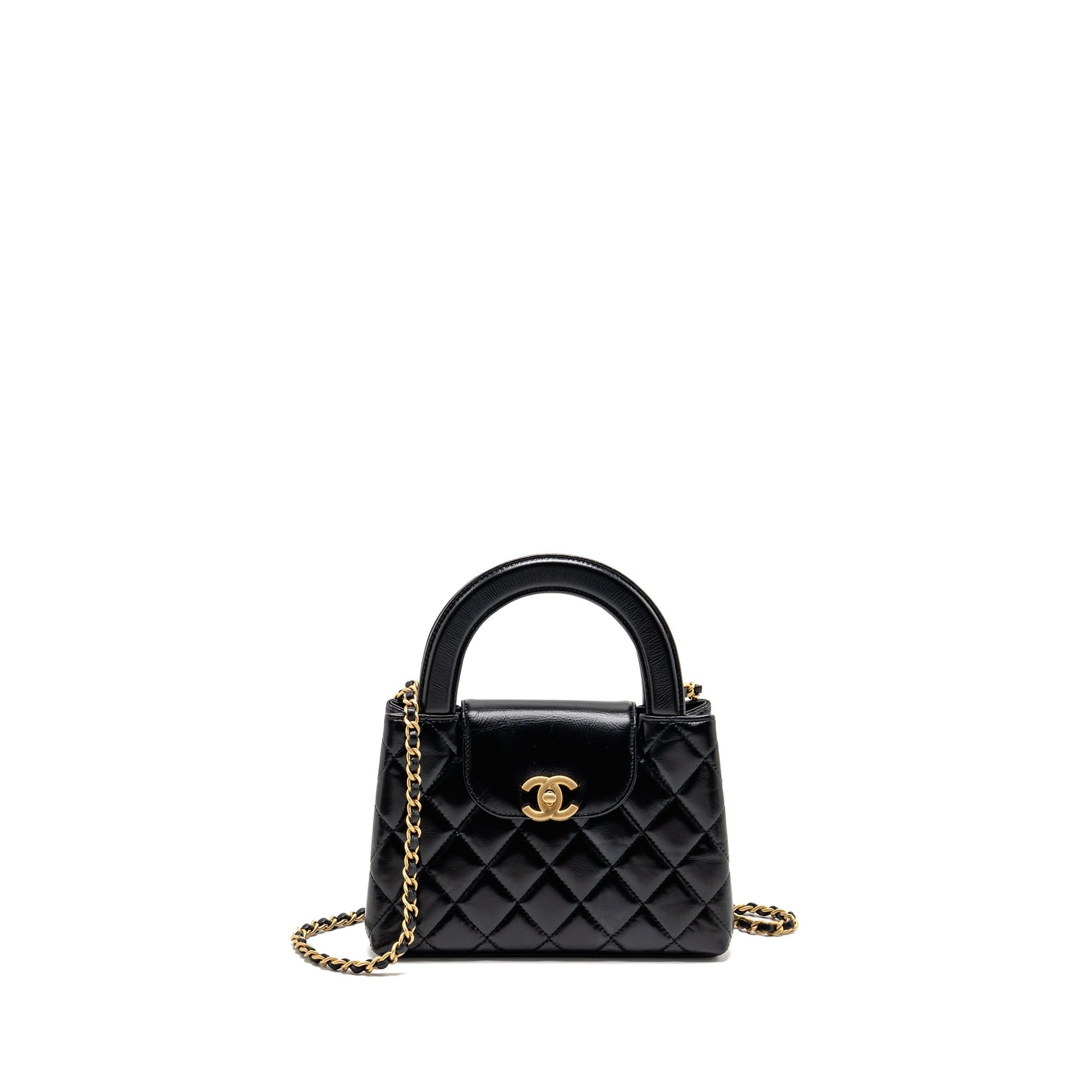Chanel Kelly Shopping Calfskin GHW microchip Black Tote Bag Microchip 3