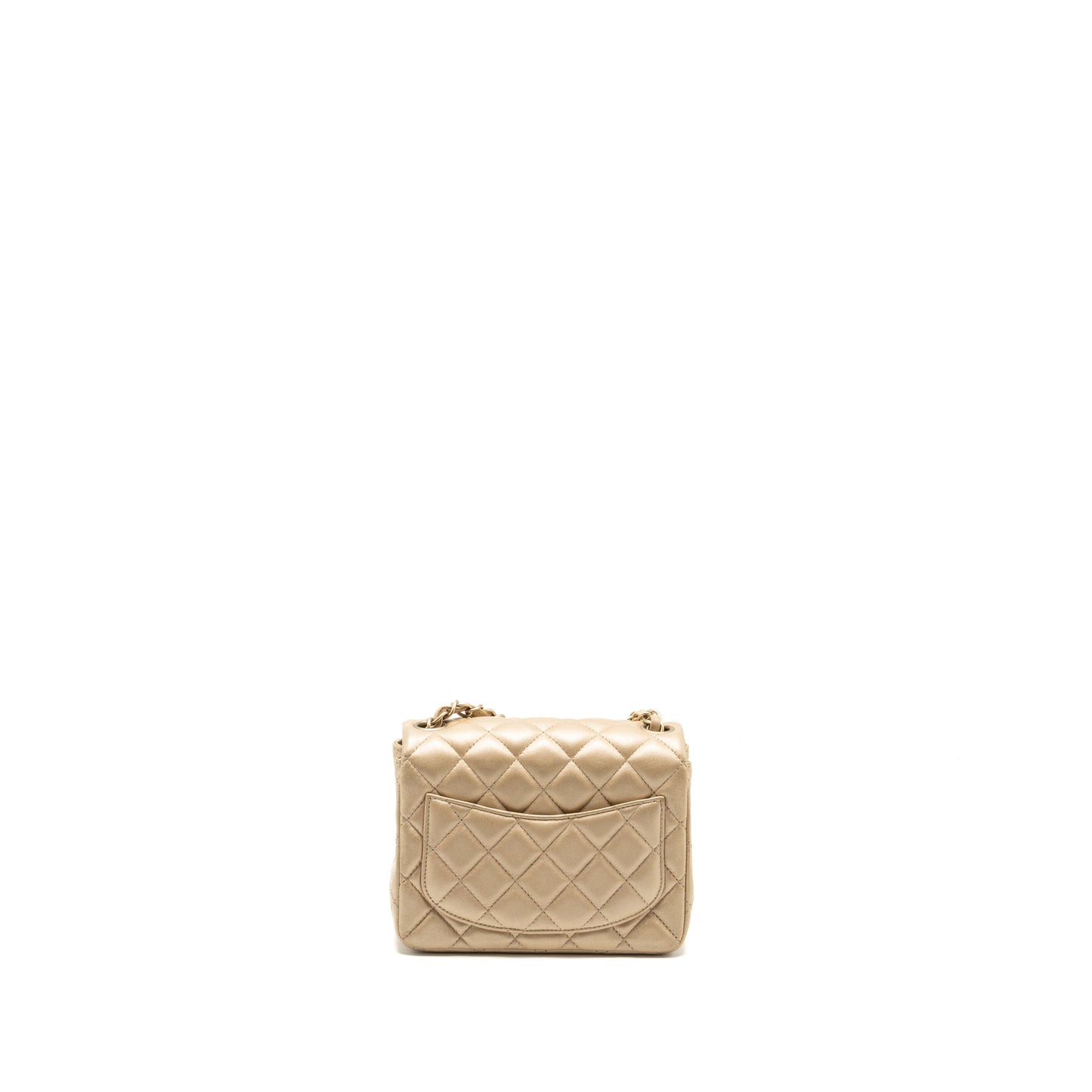 Chanel square flap lambskin GHW Gold Shoulder Bag