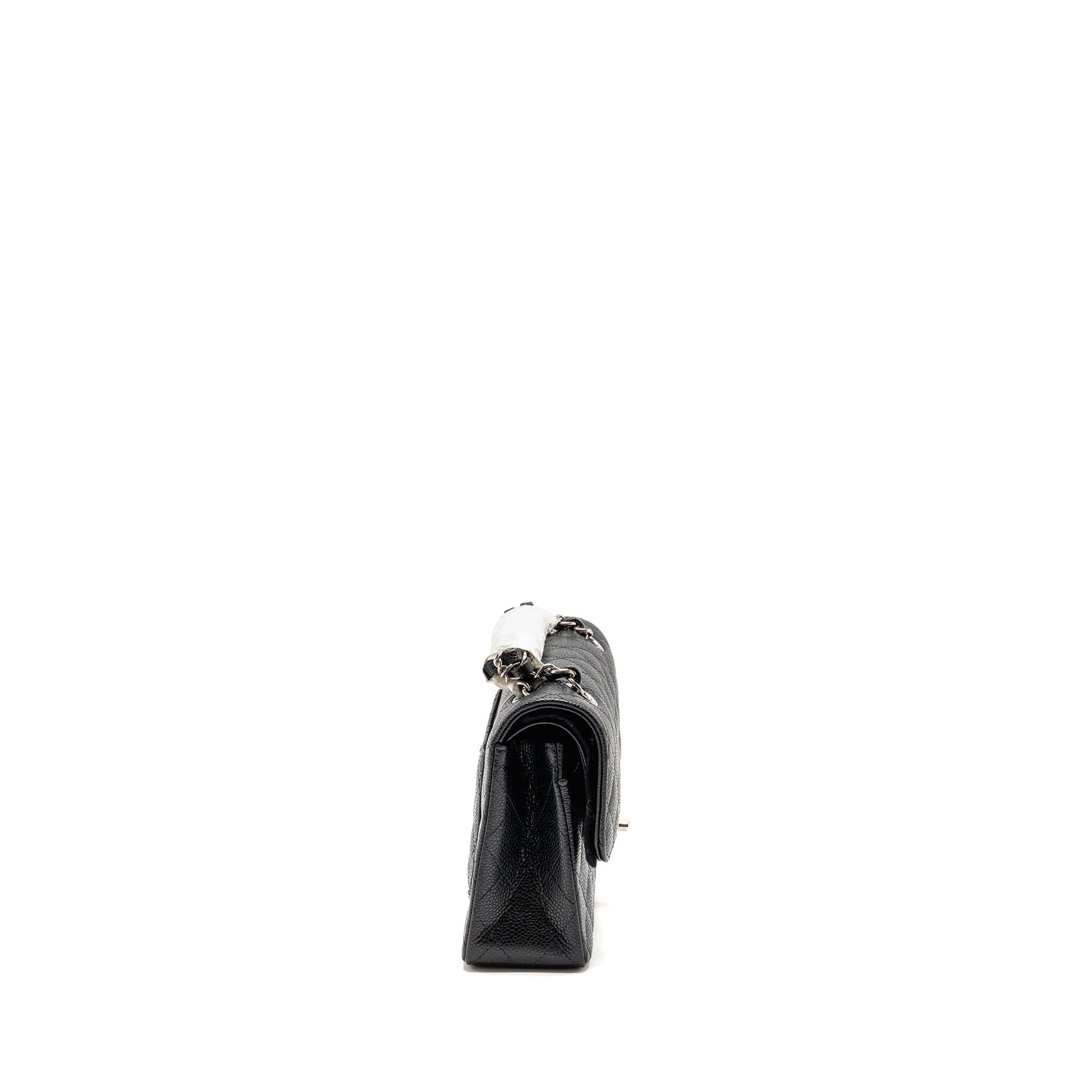 Chanel Classic Double Flap Caviar SHW Black Small Shoulder Bag Black Shw