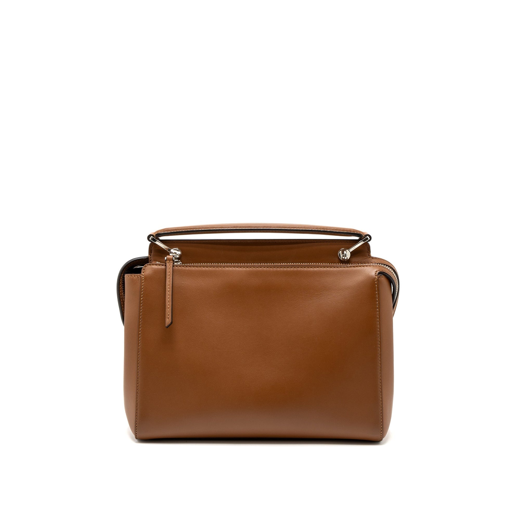 Fendi Dotcom Purse Calfskin Brown Travel Bag