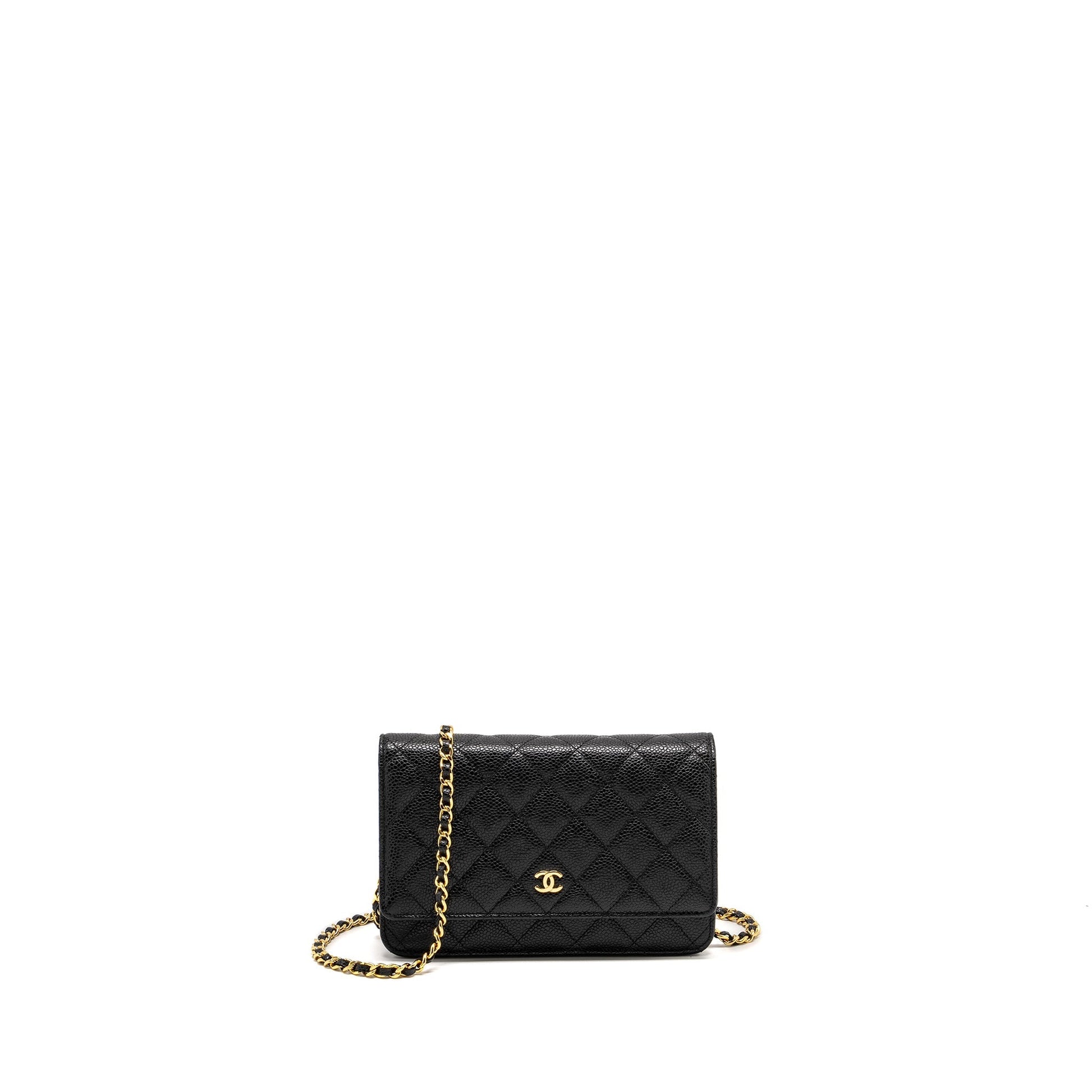 Chanel Classic on Caviar GHW Black Wallet Case Ghw 17